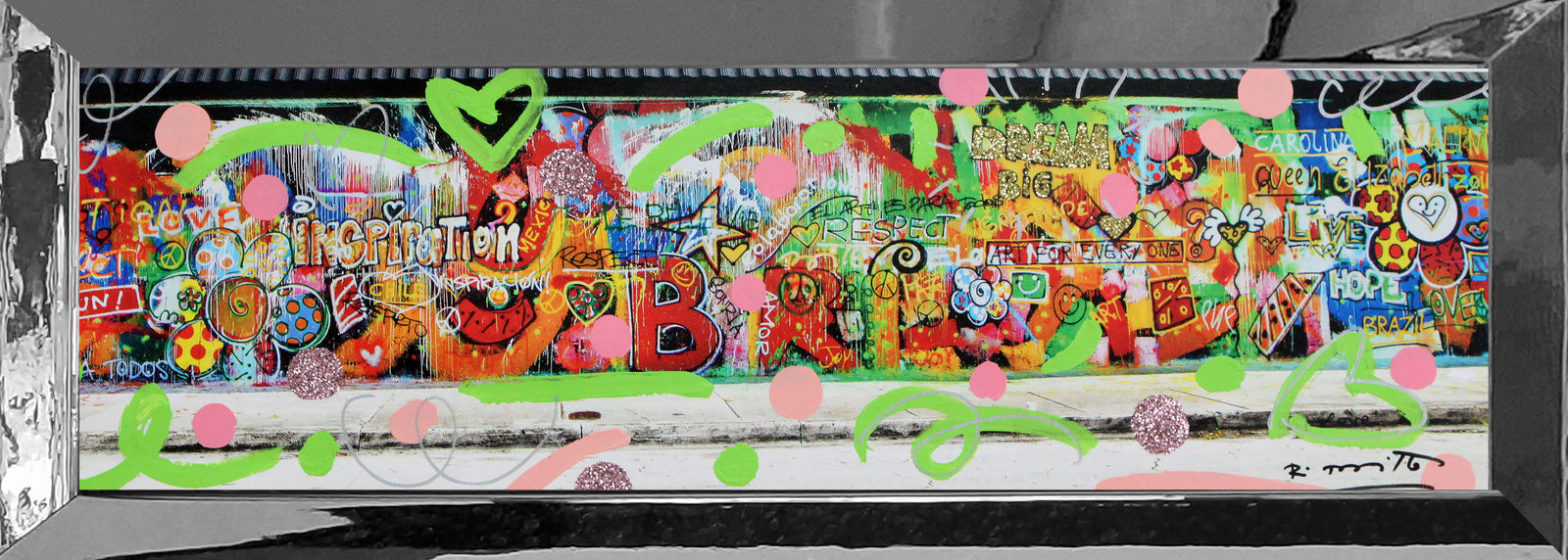 studio mixed media original artistic colorful design collectible