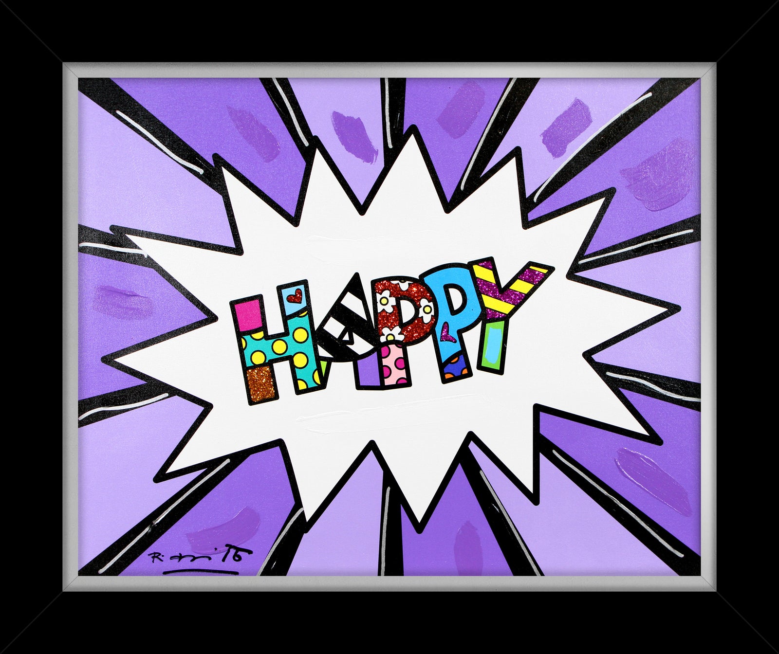 HAPPY (WORD) - Mixed Media Original