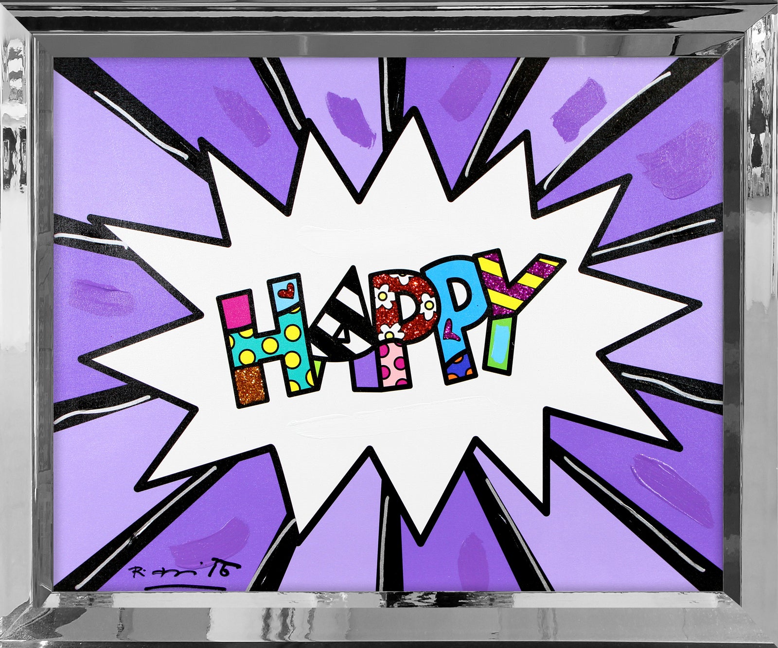 HAPPY (WORD) - Mixed Media Original