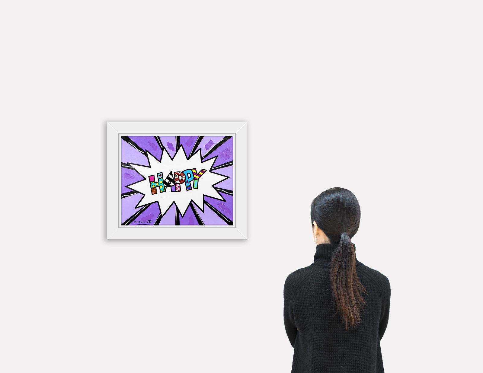 HAPPY (WORD) - Mixed Media Original