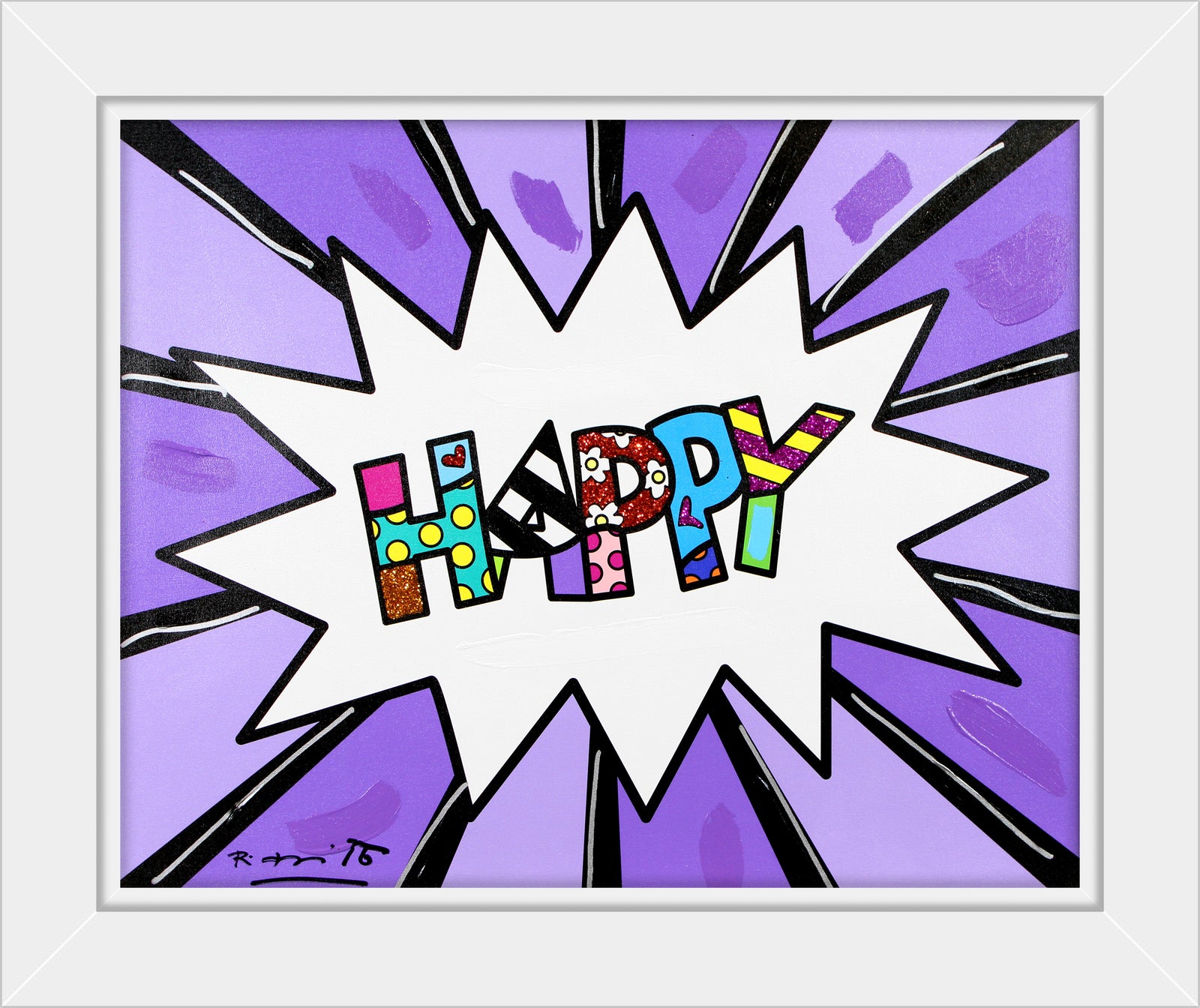 HAPPY (WORD) - Mixed Media Original