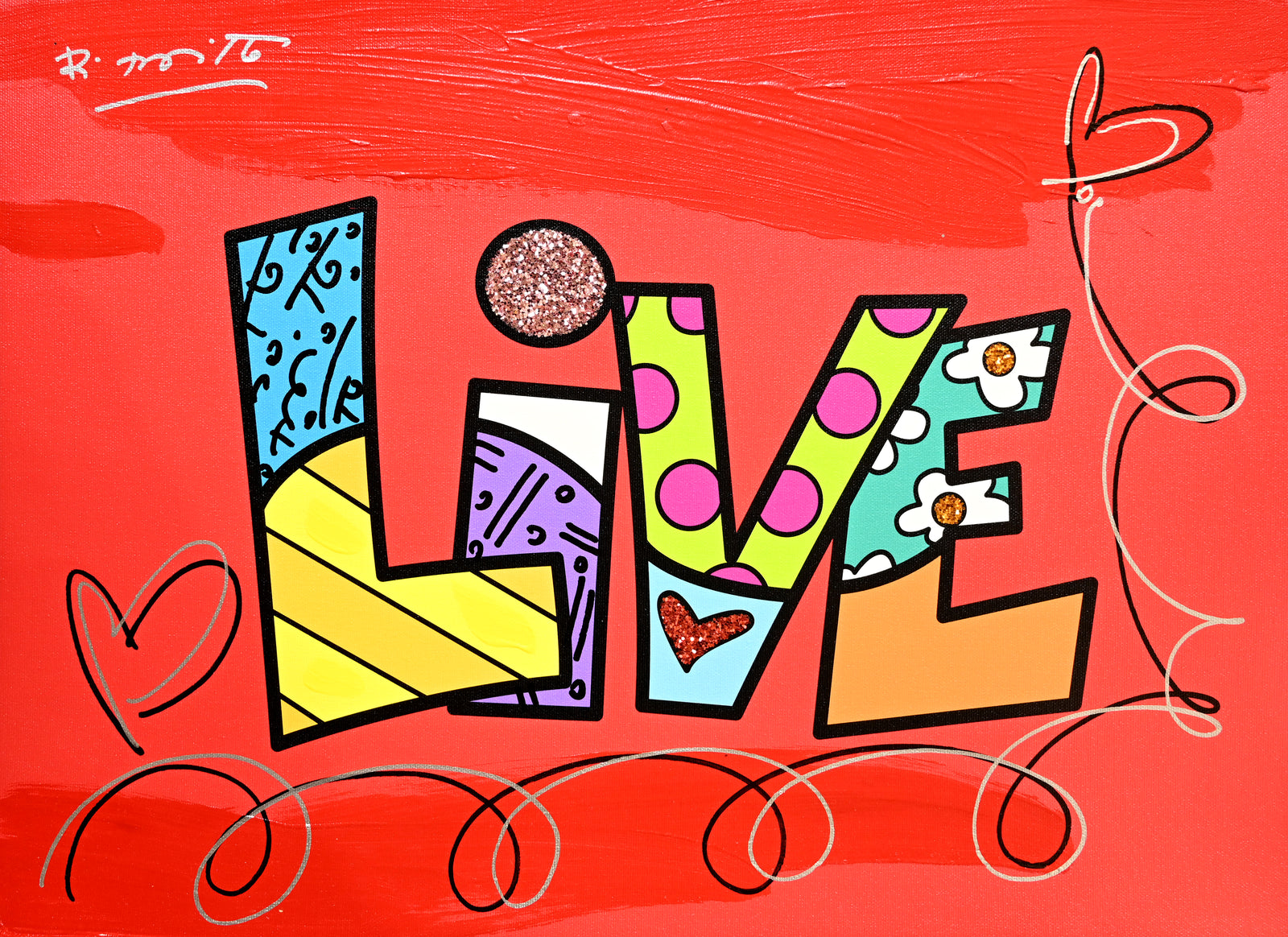 LIVE (WORD) - Mixed Media Original