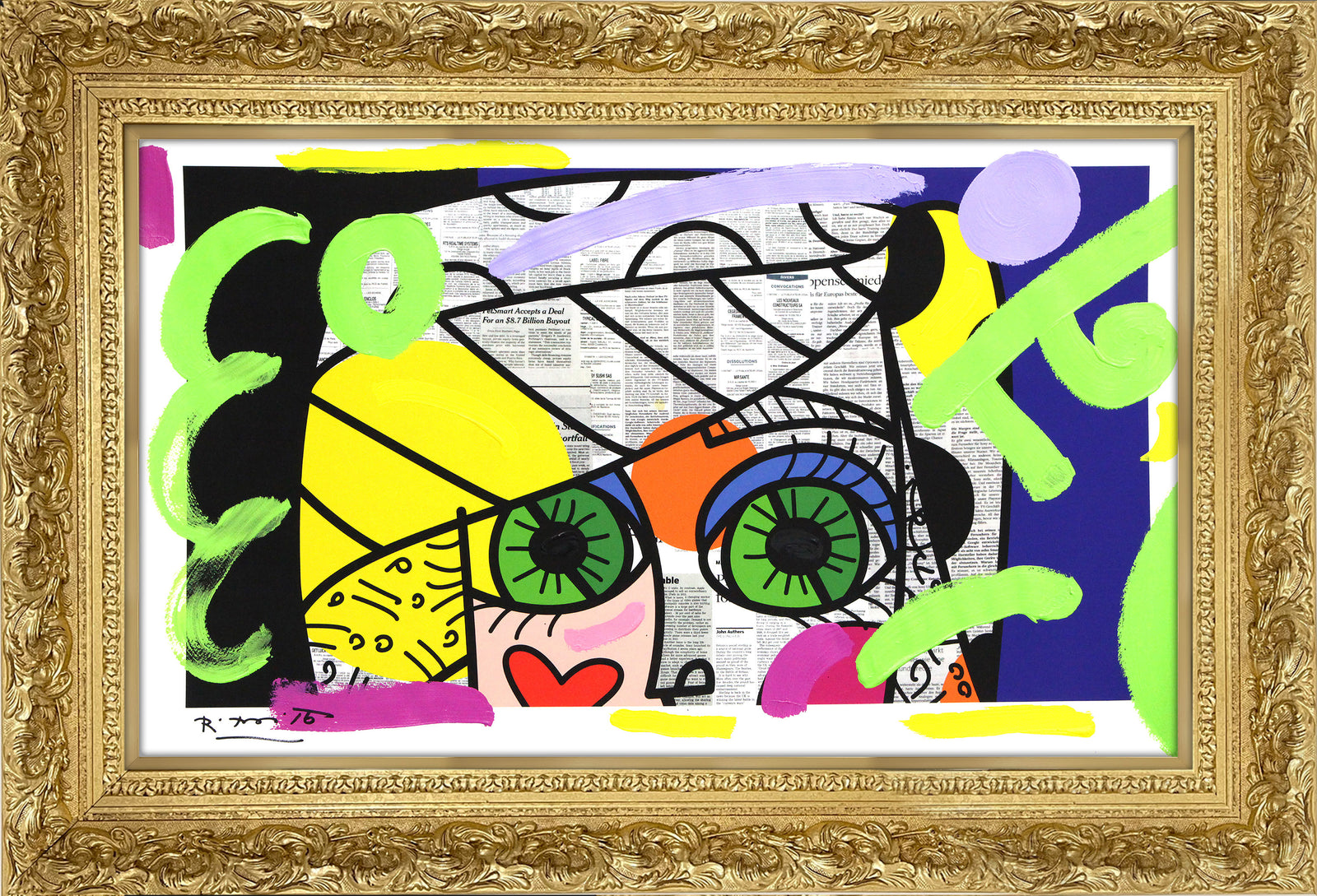 Green Eyes - Mixed Media Original