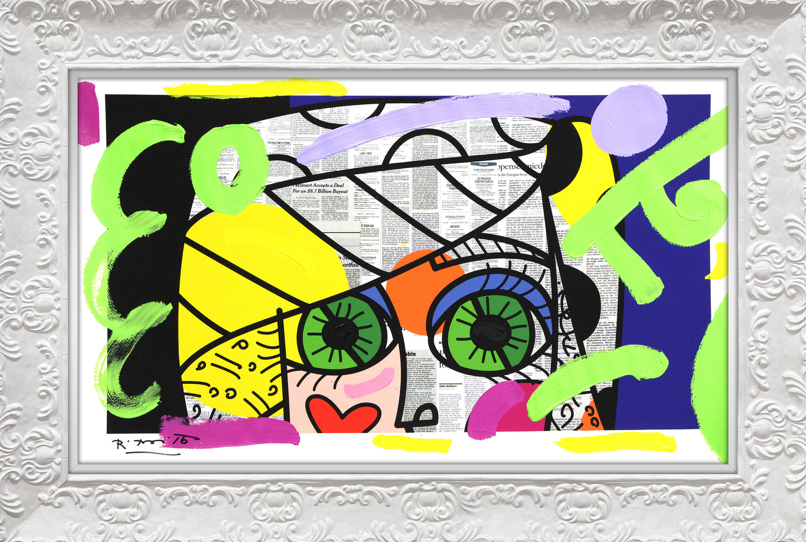 Green Eyes - Mixed Media Original