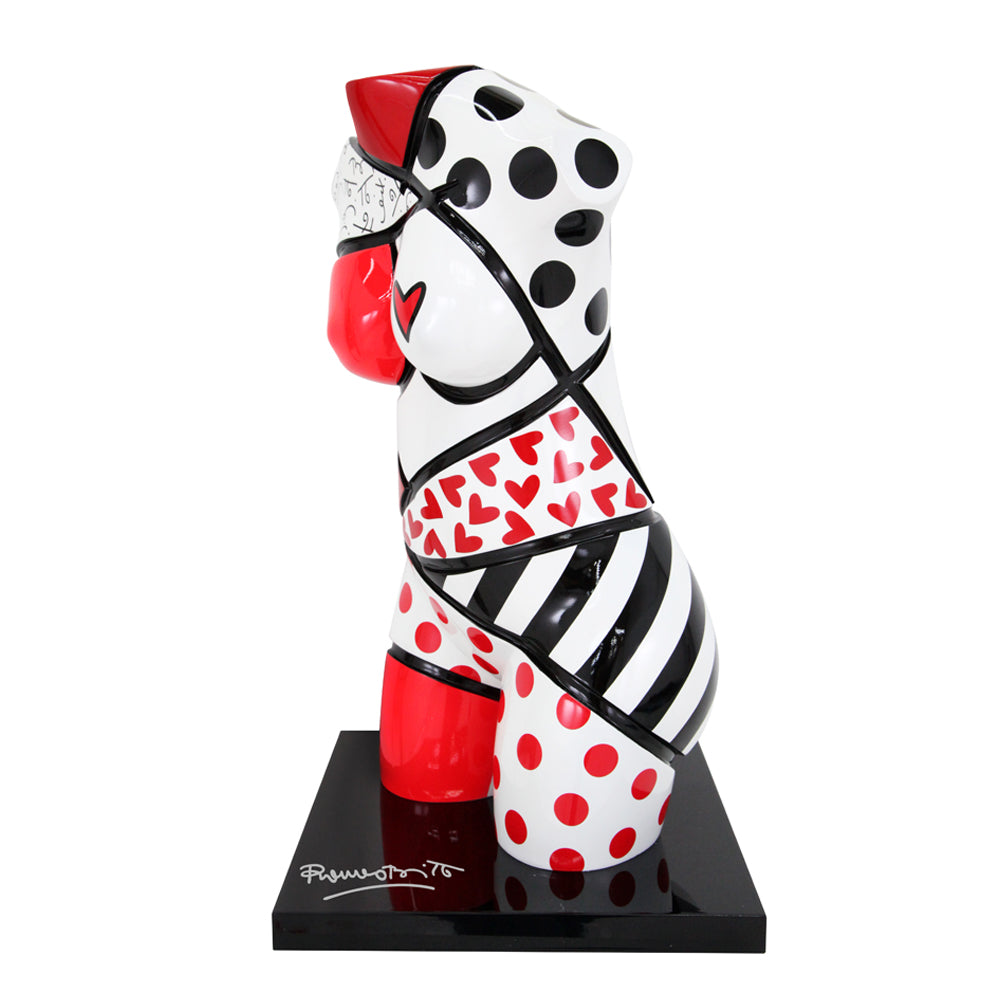 Romero Britto classic red torso limited edition colorful pop art design
