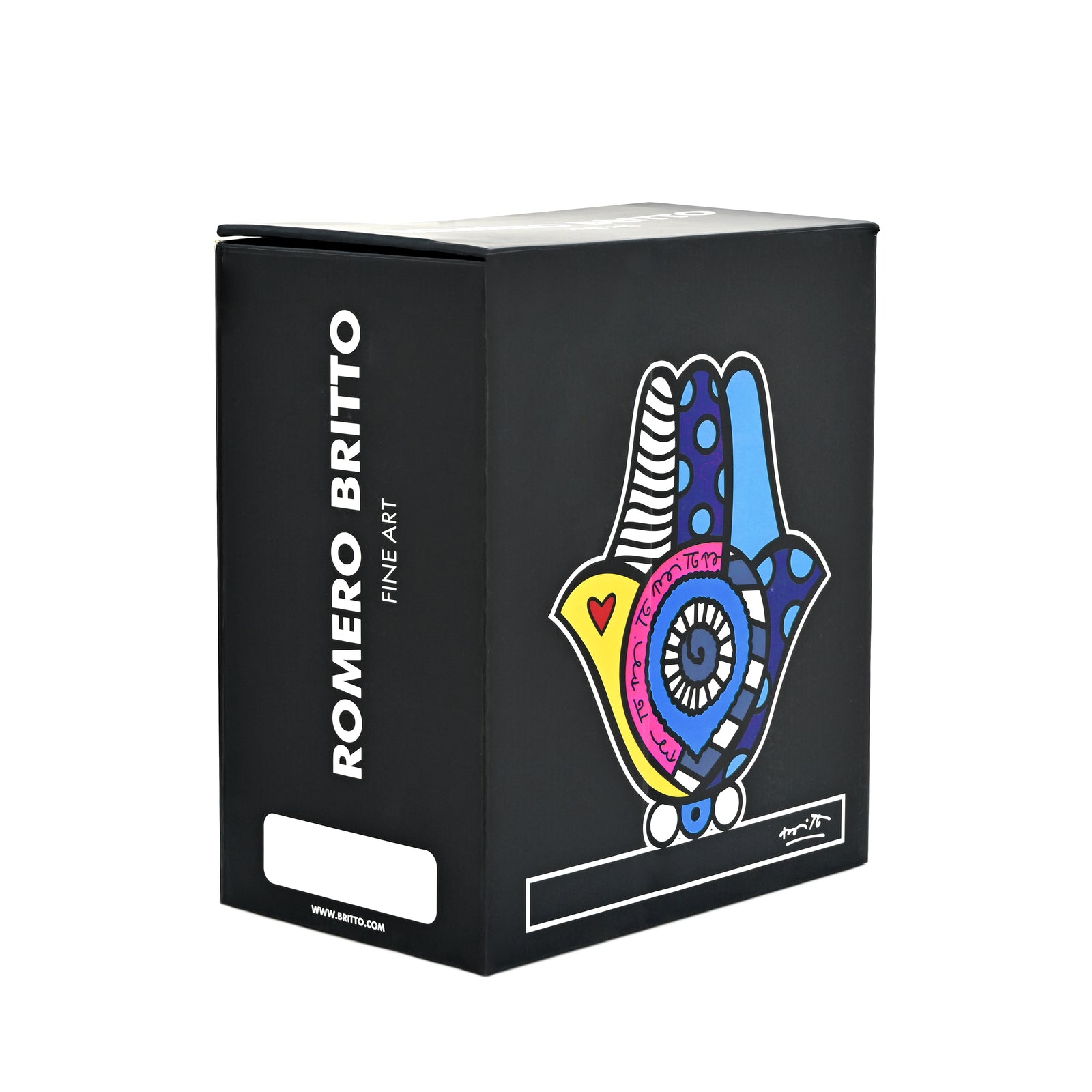 Romero Britto hamsa black base limited edition contemporary pop art piece