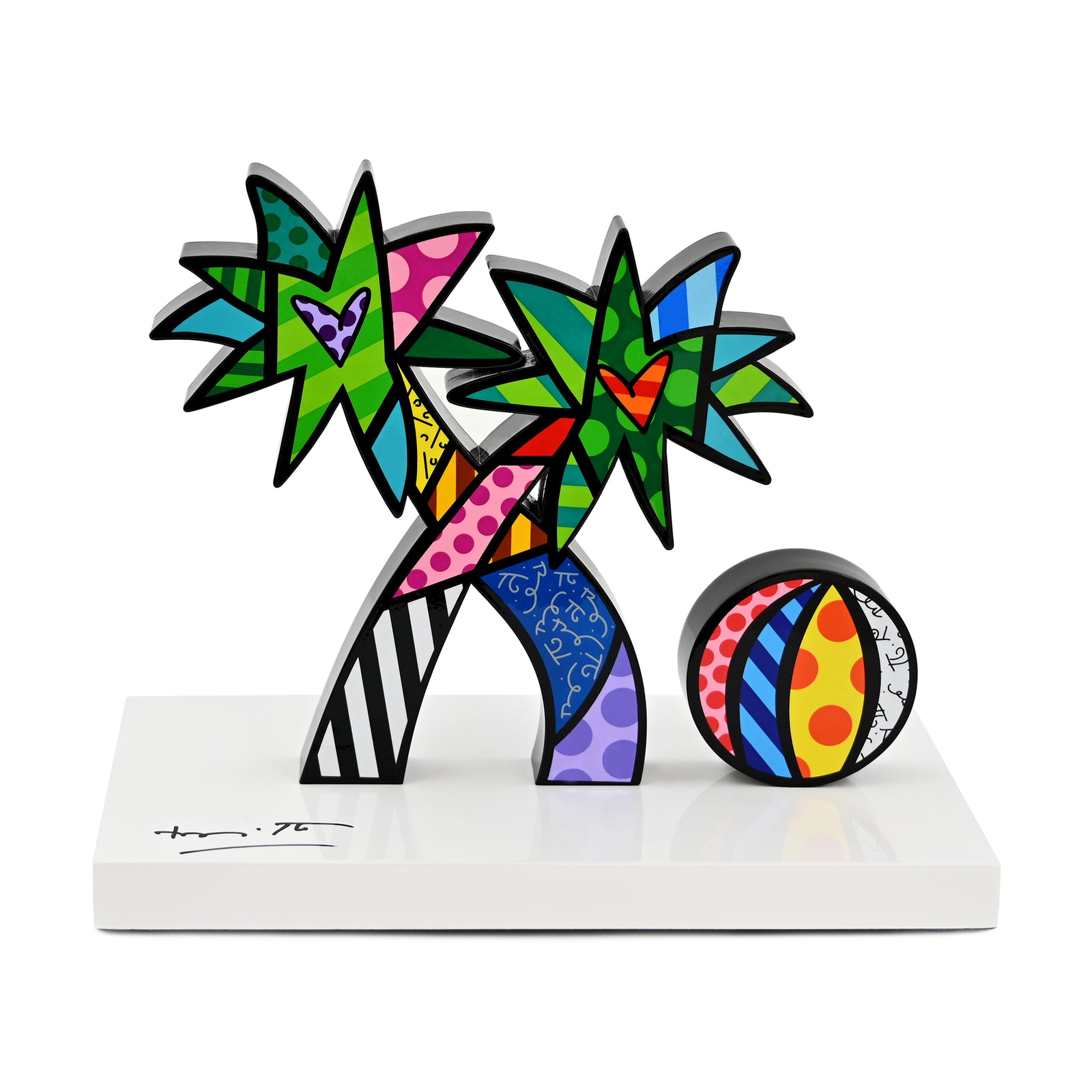 Palm Tree (White Base) - Limited Edition Sculpture
