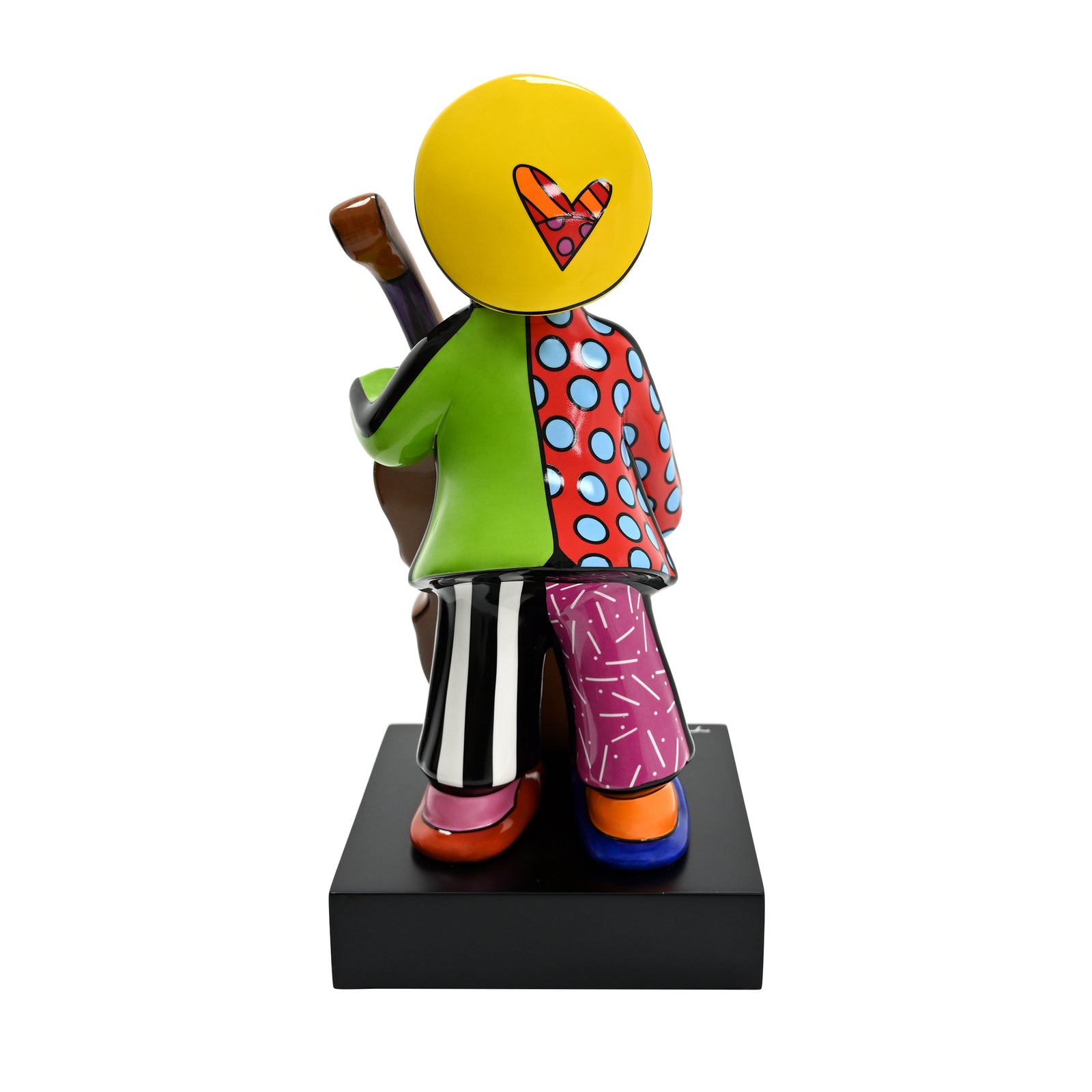 bass player fine porcelain artistic colorful design collectible
