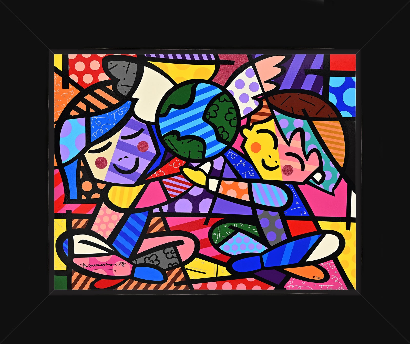 children of the world serigraph artistic colorful design collectible