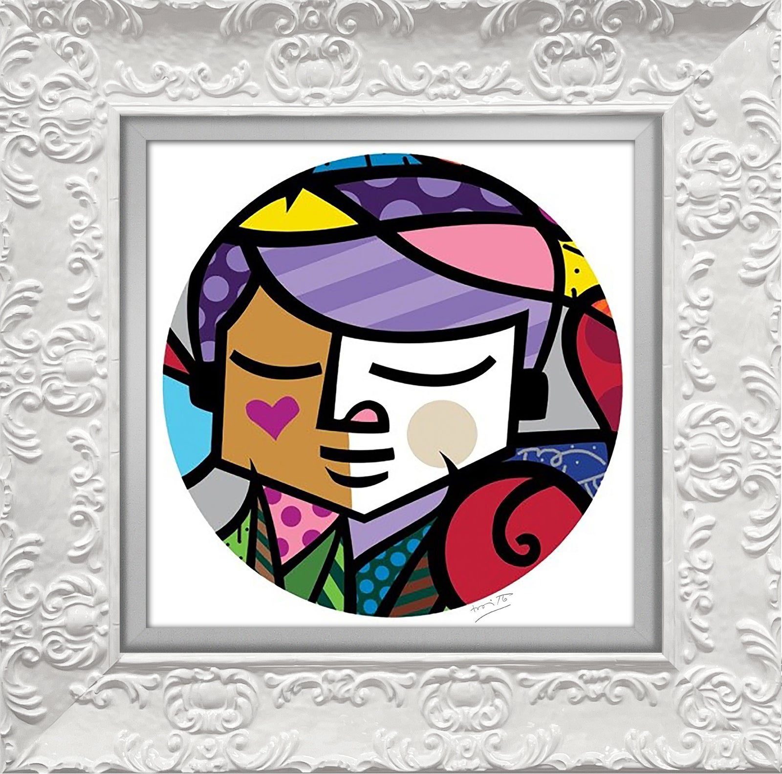 Romero Britto eros serigraph colorful pop art design