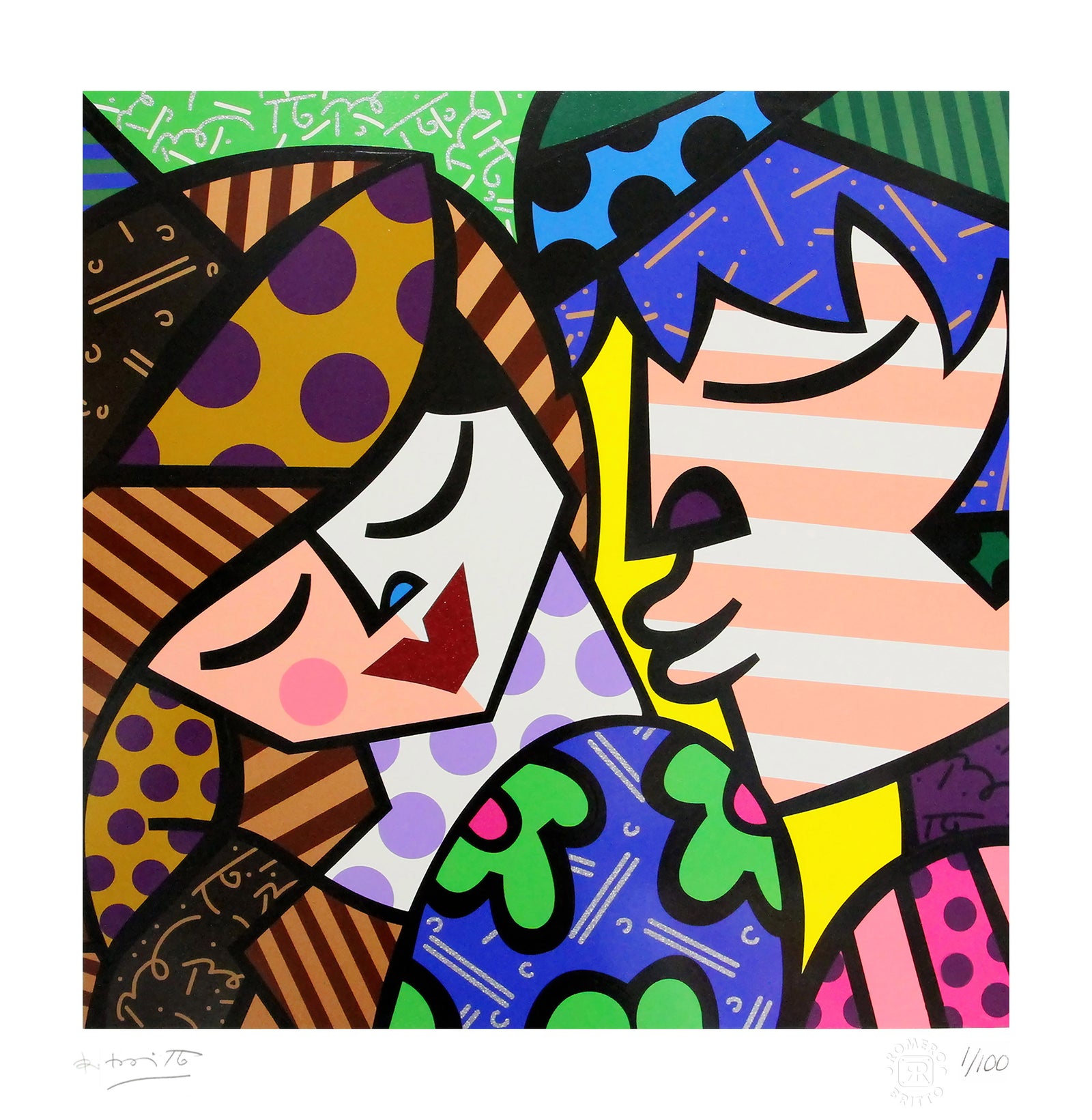 Romero Britto delicious serigraph colorful pop art design
