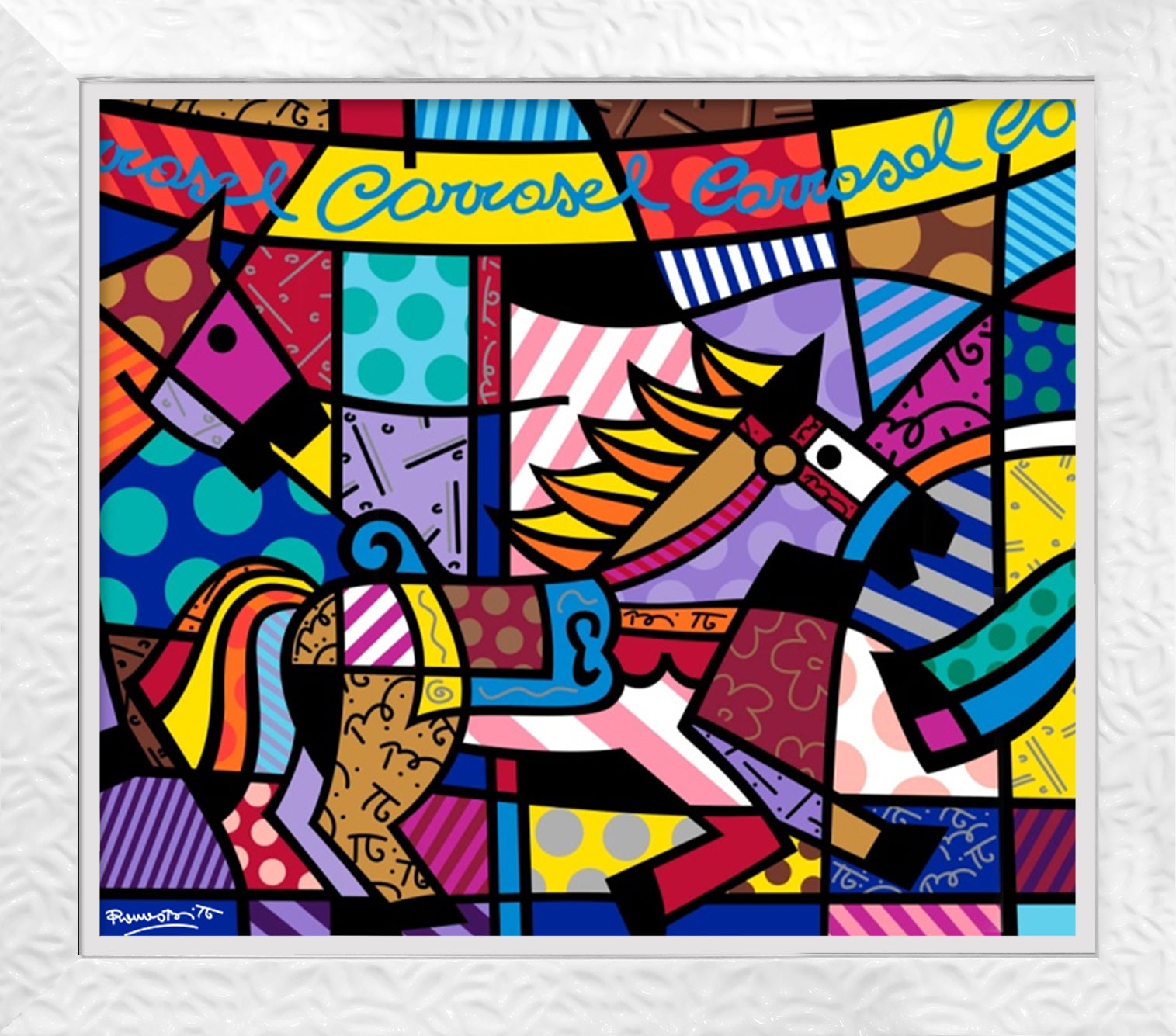 carousel serigraph colorful decorative collectible gift idea