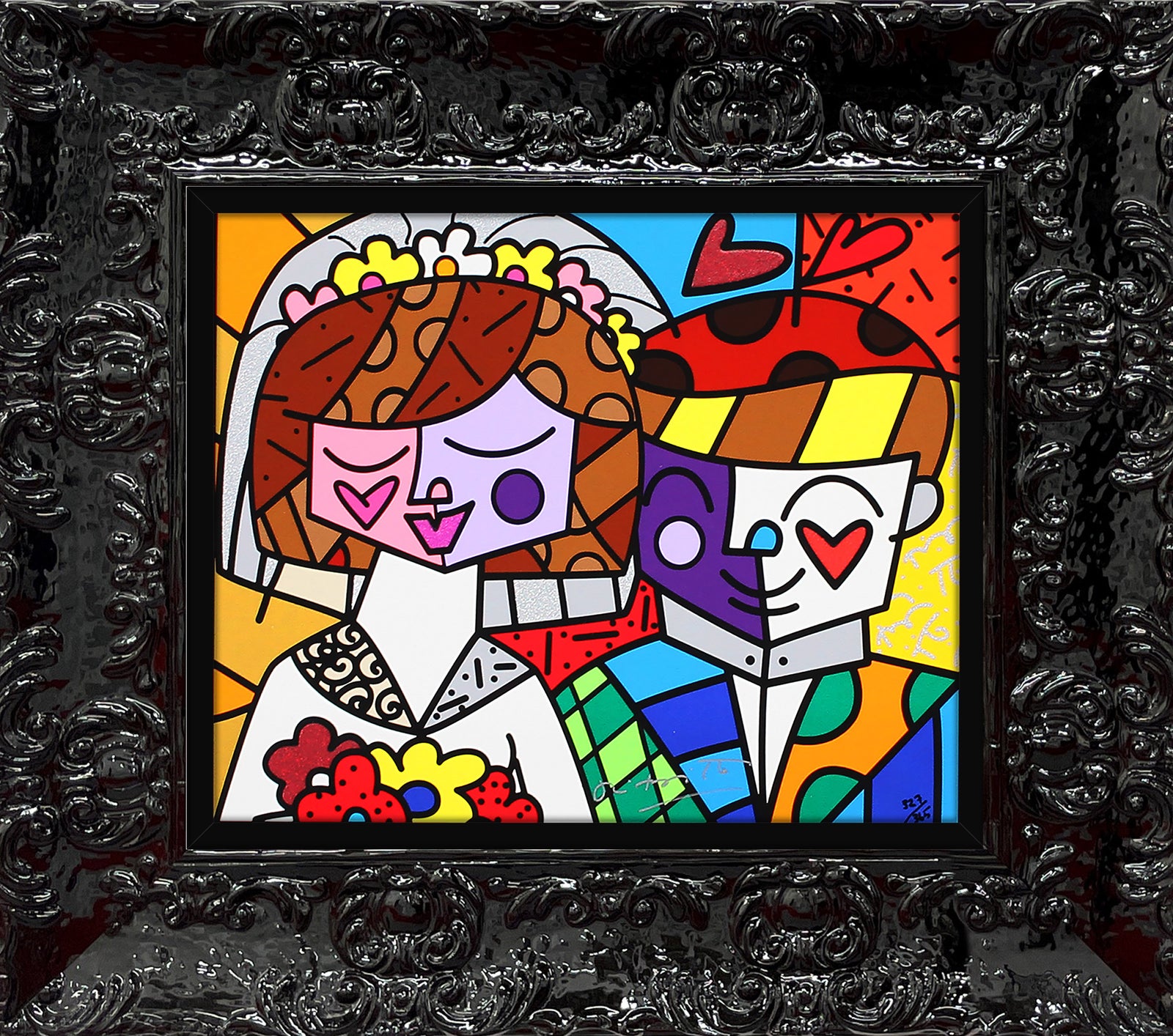 love wedding limited edition serigraph artistic colorful design collectible