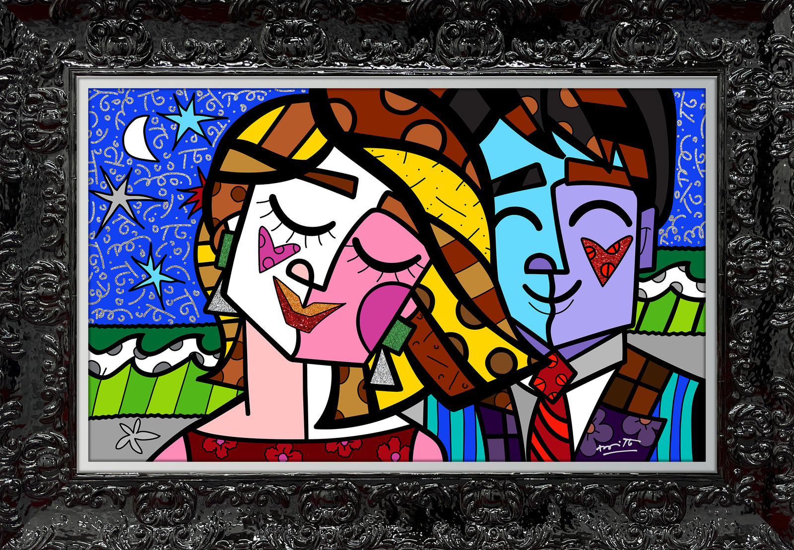 romancismo serigraph artistic colorful design collectible