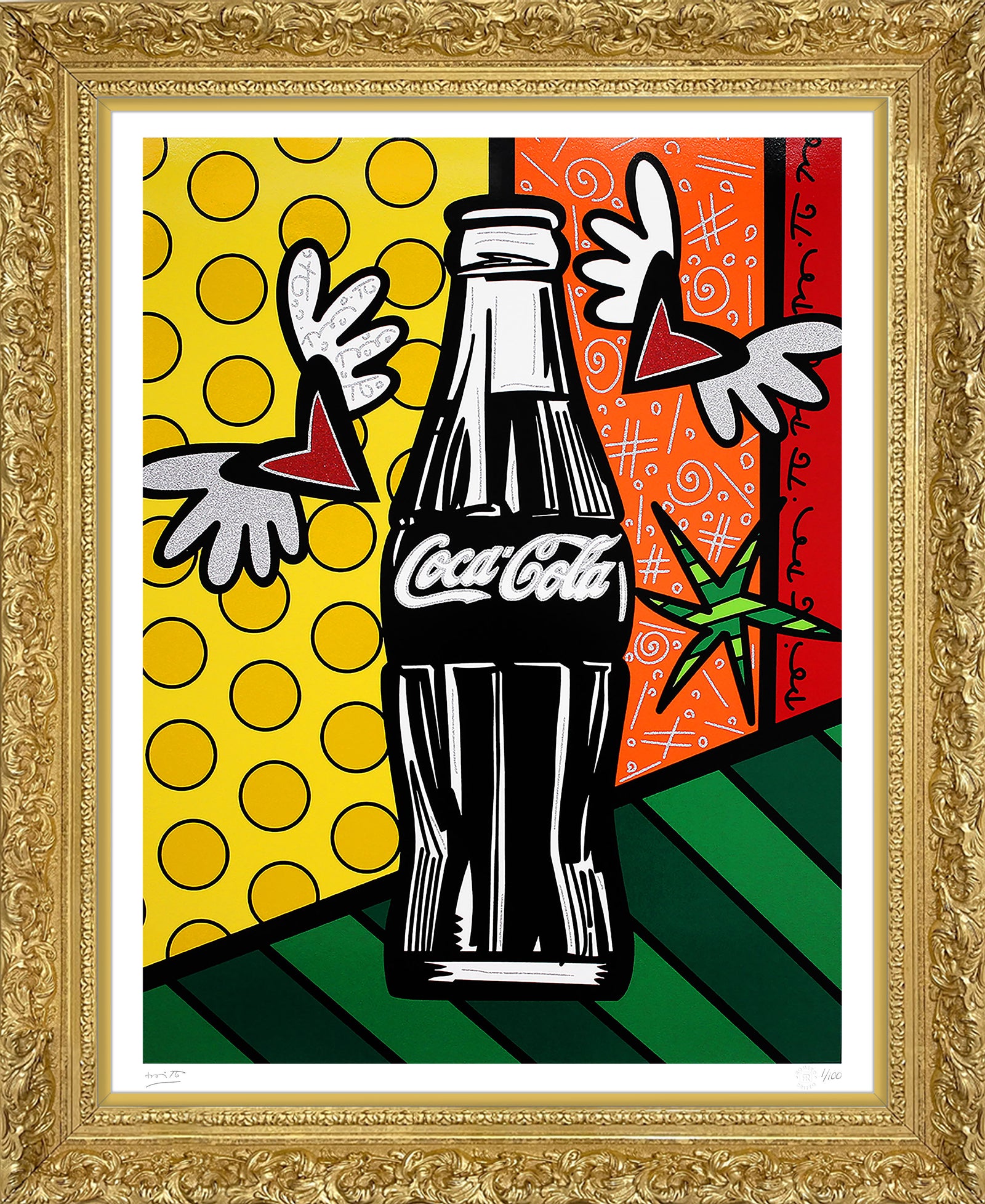 modern pop art cocacola happiness serigraph vibrant home decor