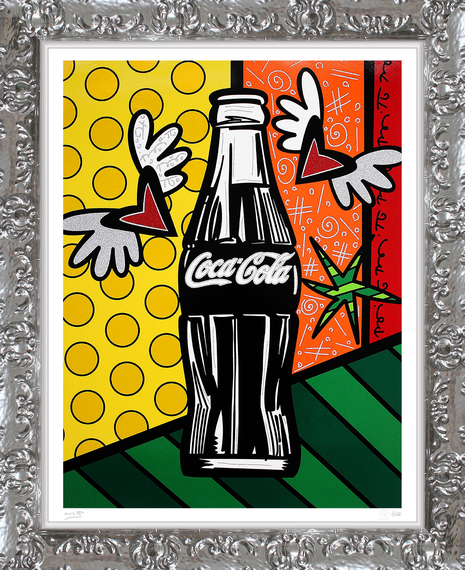 cocacola happiness serigraph artistic colorful design collectible