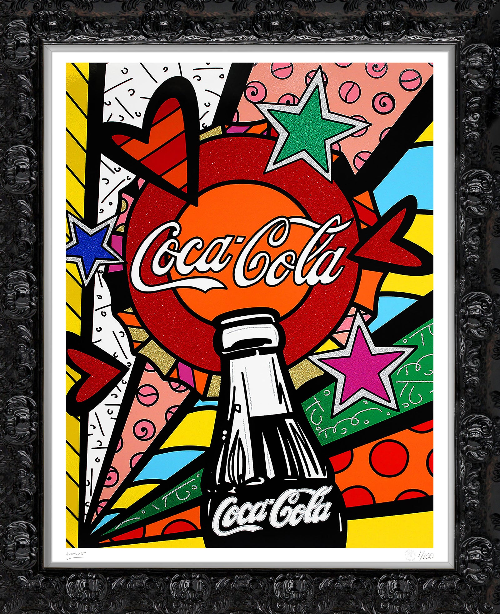 cocacola sunshine serigraph artistic colorful design collectible