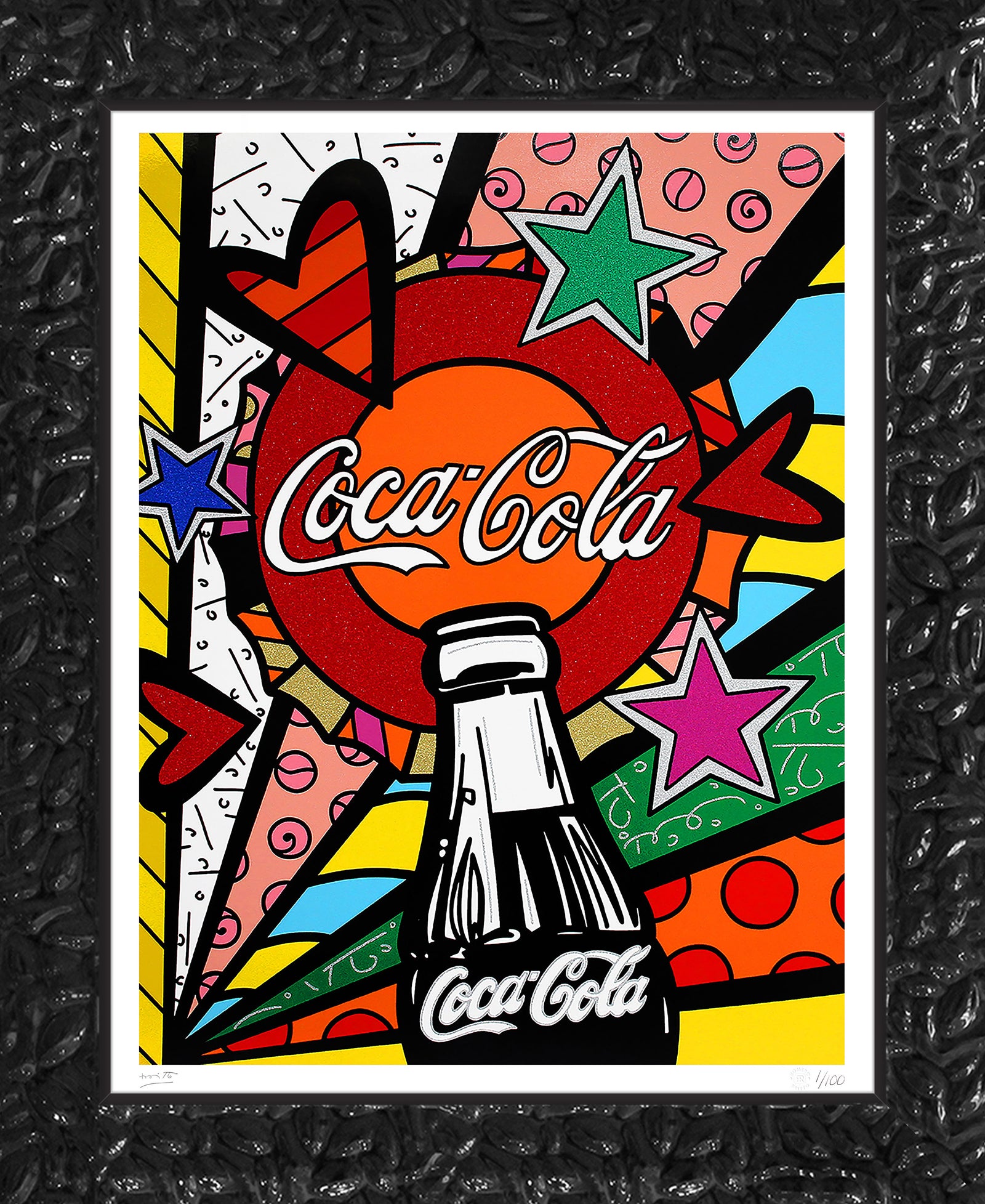 cocacola sunshine serigraph artistic colorful design collectible