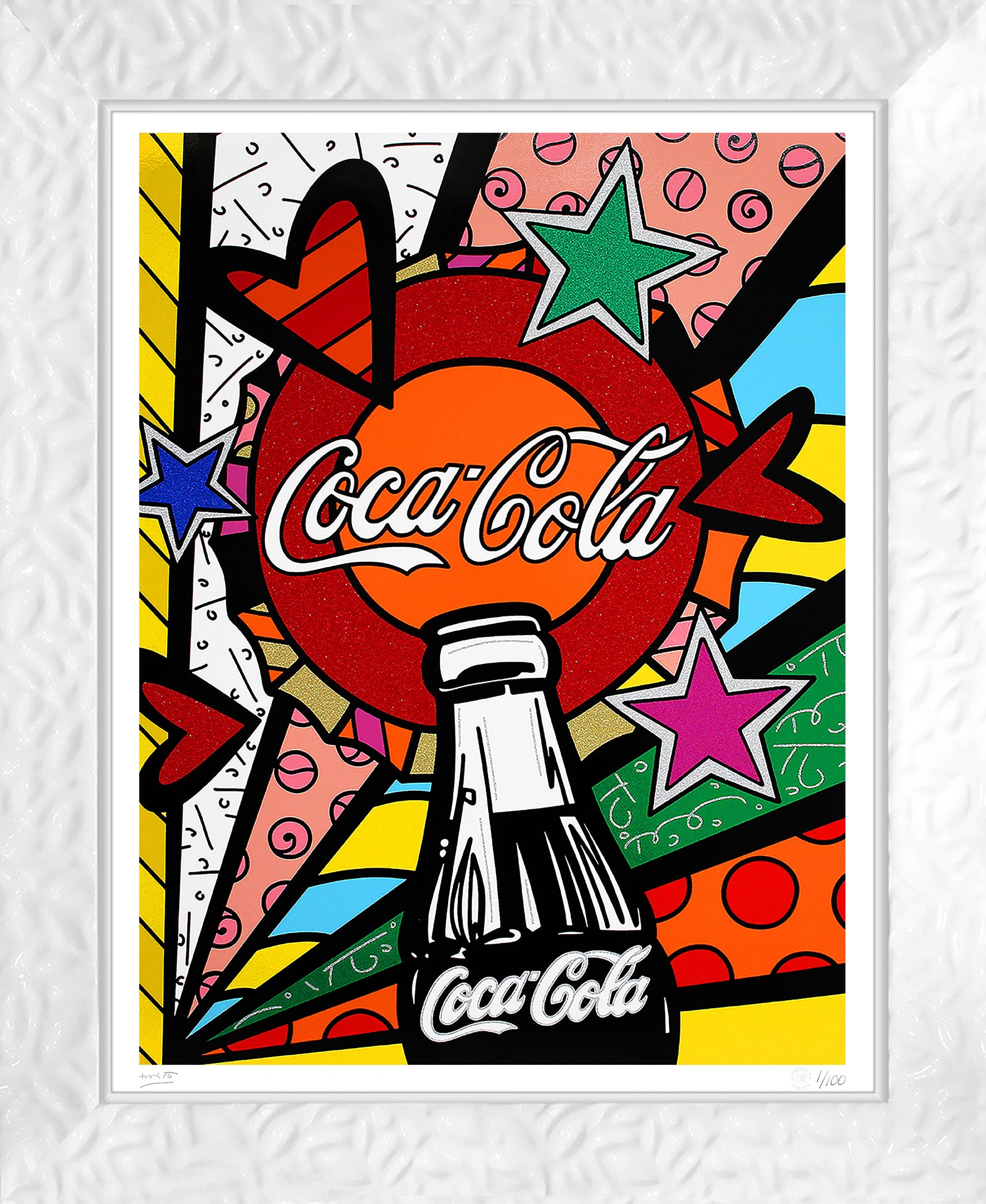 cocacola sunshine serigraph artistic colorful design collectible