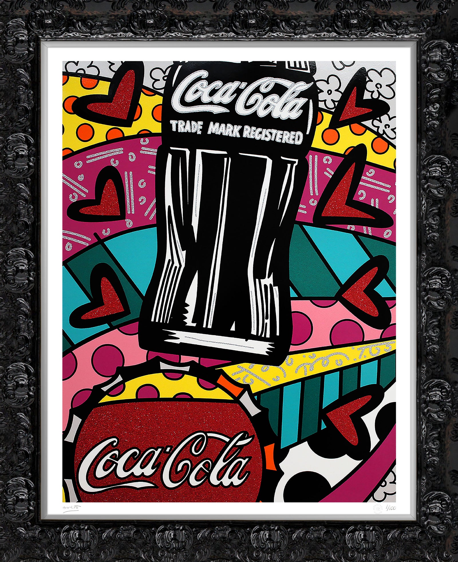 cocacola celebration serigraph artistic colorful design collectible
