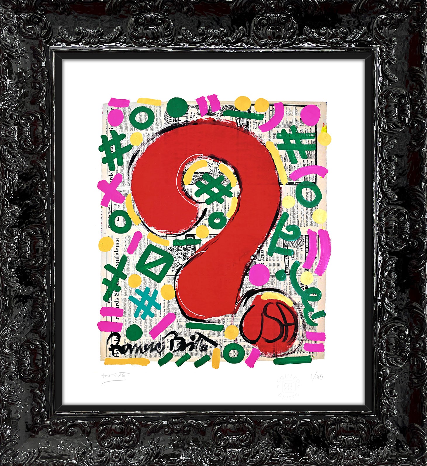 Romero Britto why limited edition print colorful pop art design