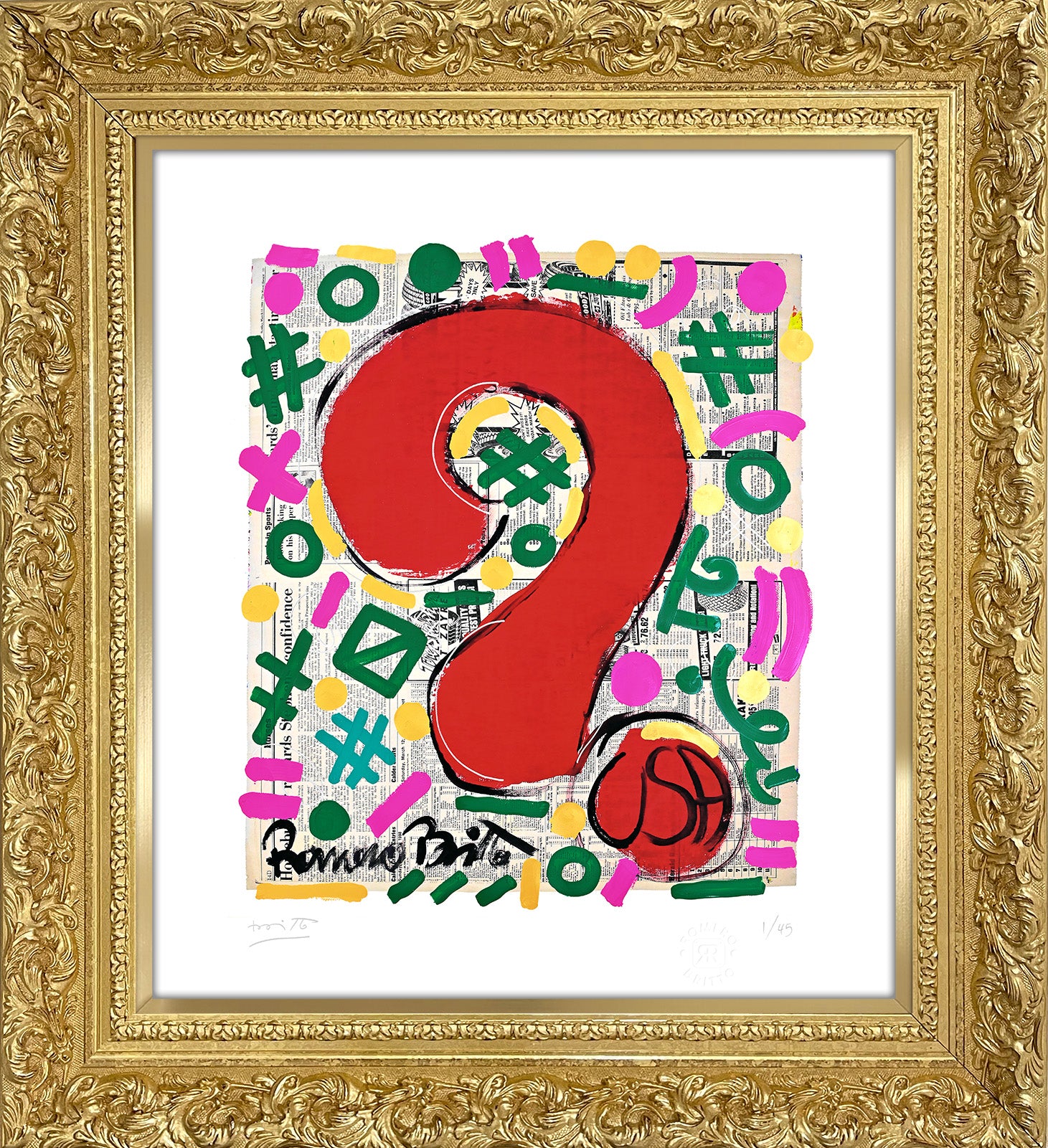 Romero Britto why limited edition print colorful pop art design