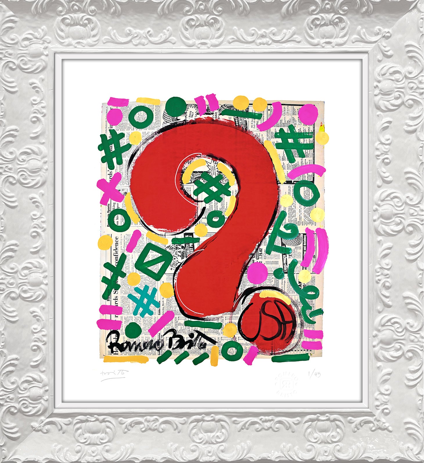 Romero Britto why limited edition print colorful pop art design