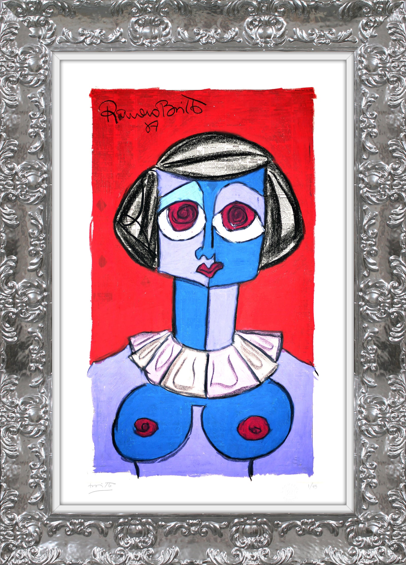 Romero Britto moulin rouge limited edition print colorful pop art design