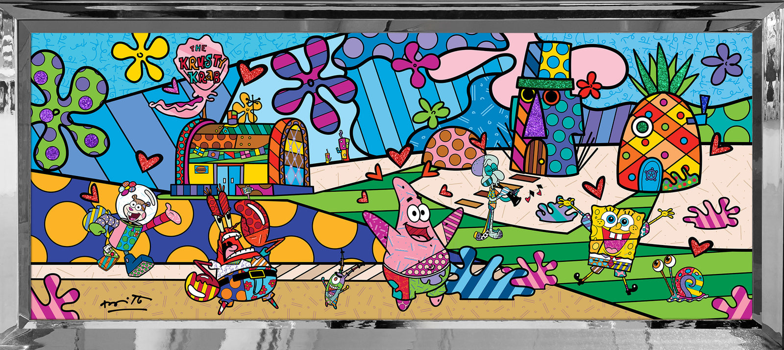 Romero Britto bikini bottom sponebob by britto colorful pop art design