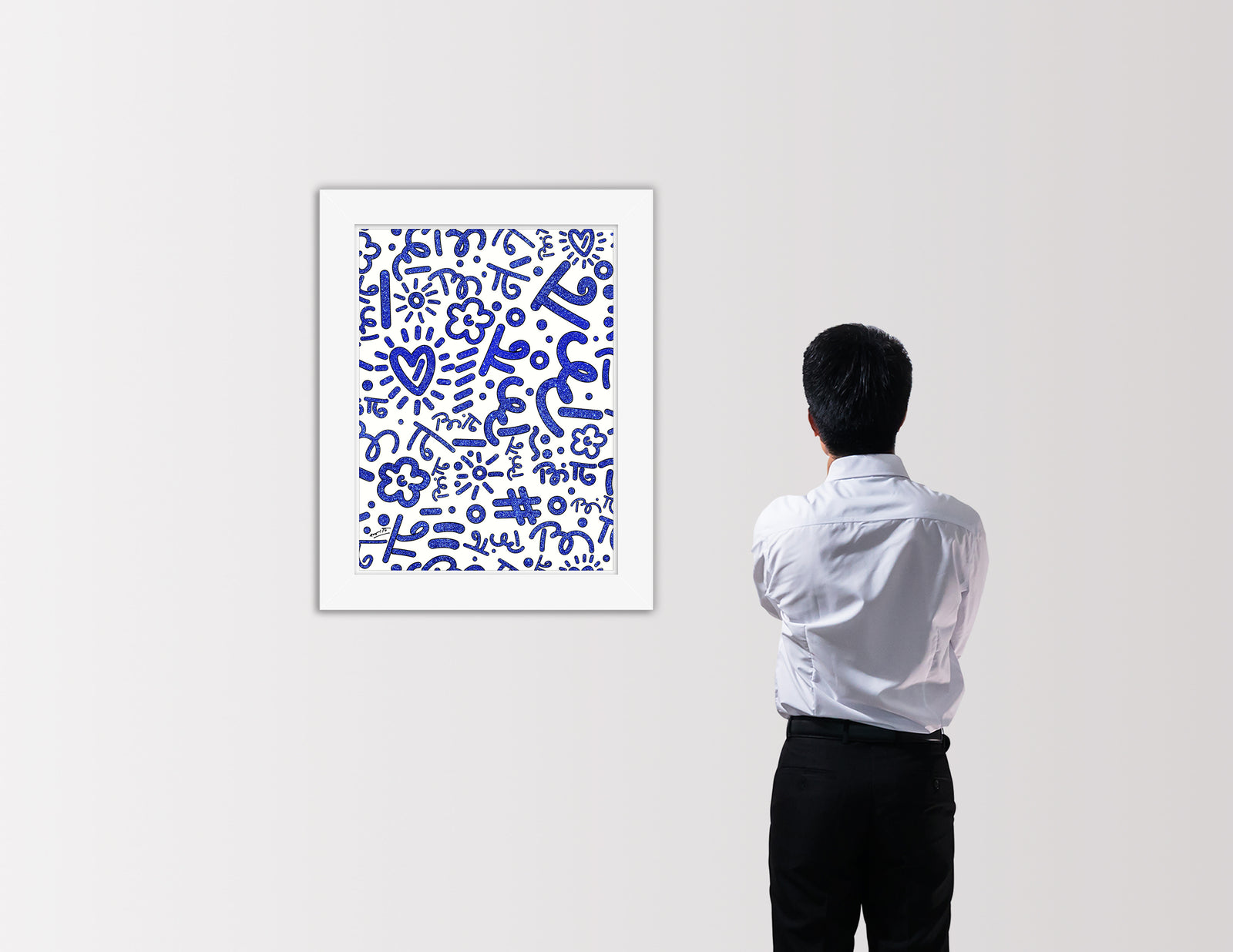 modern pop art blue graffiti limited edition print vibrant home decor