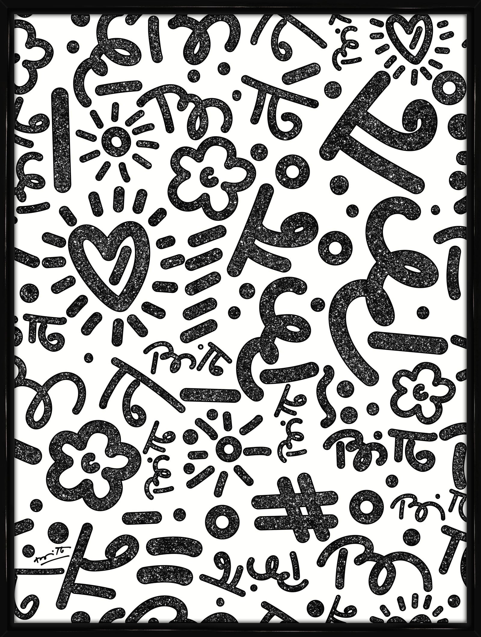 black graffiti limited edition print artistic colorful design collectible