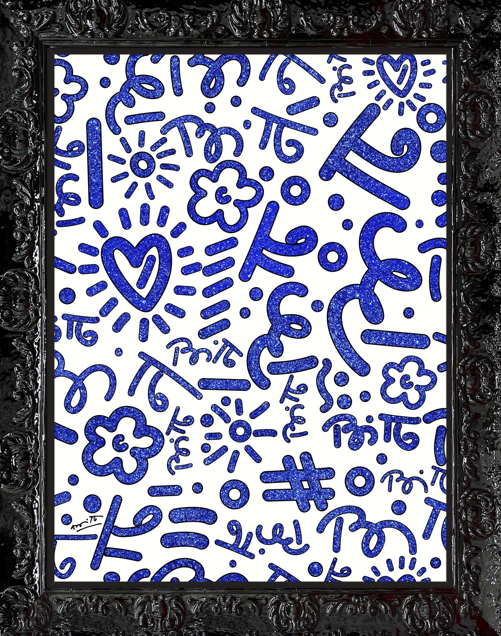 blue graffiti limited edition print colorful decorative collectible gift idea