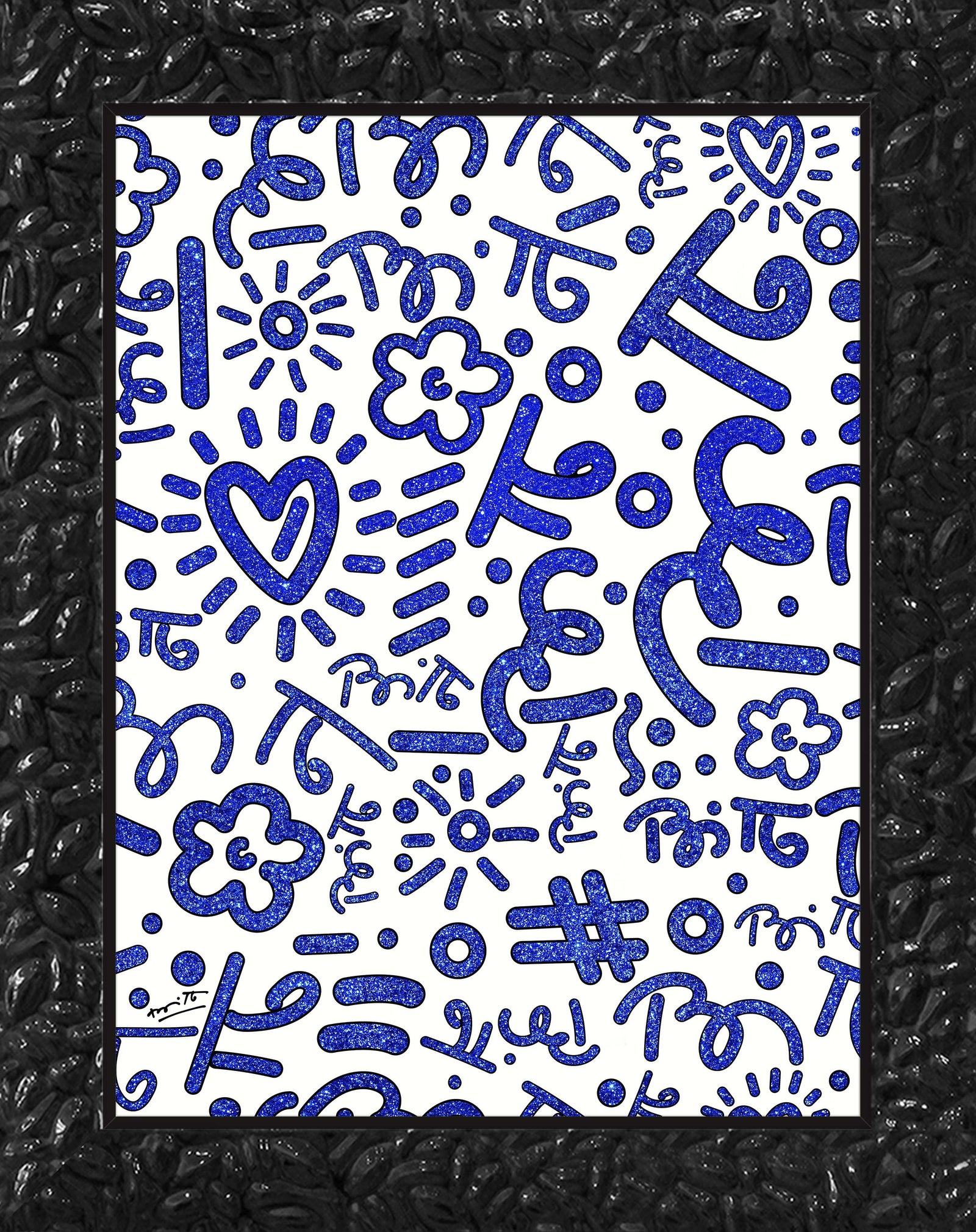 blue graffiti limited edition print artistic colorful design collectible