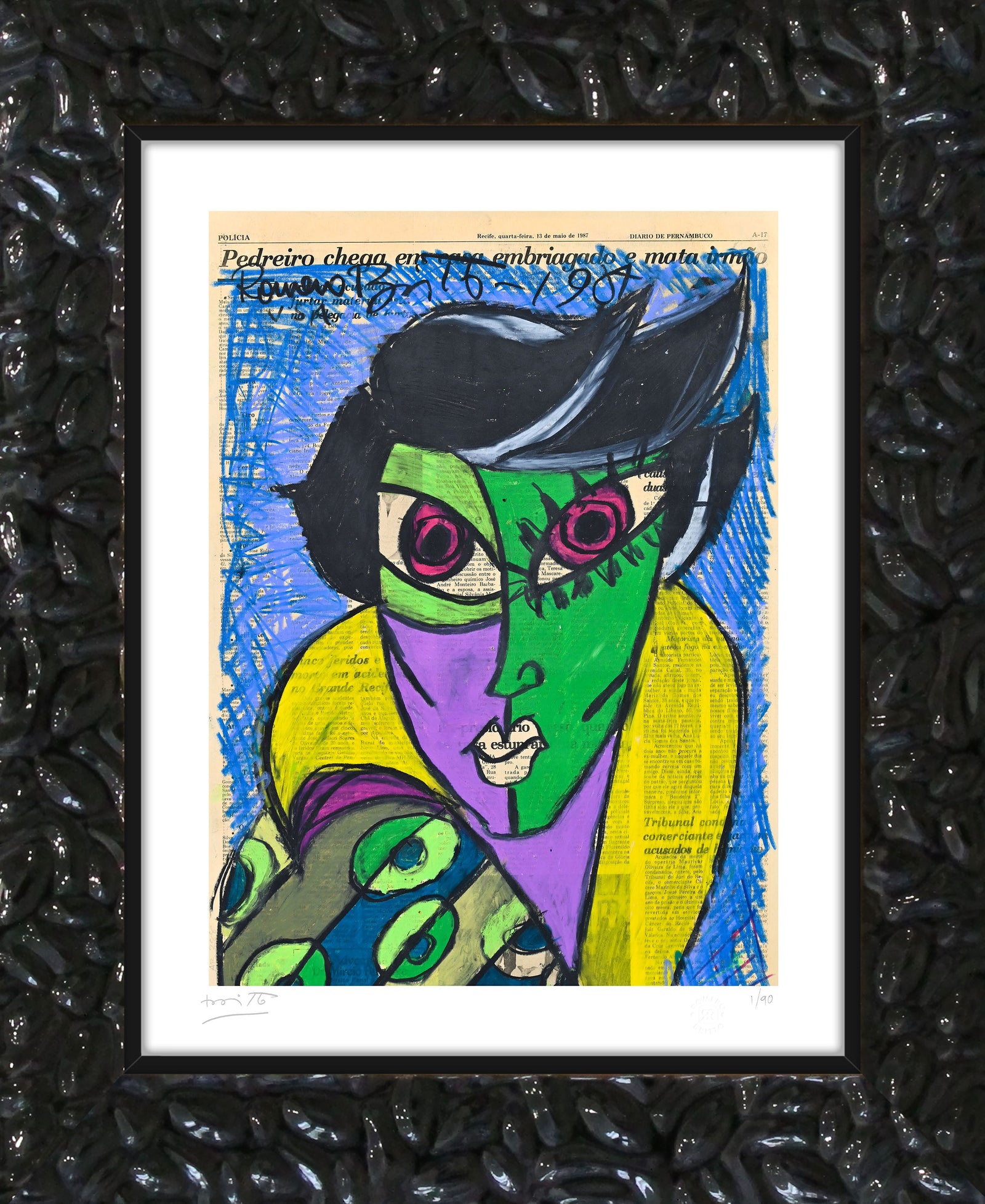 modern pop art mrs green limited edition print vibrant home decor