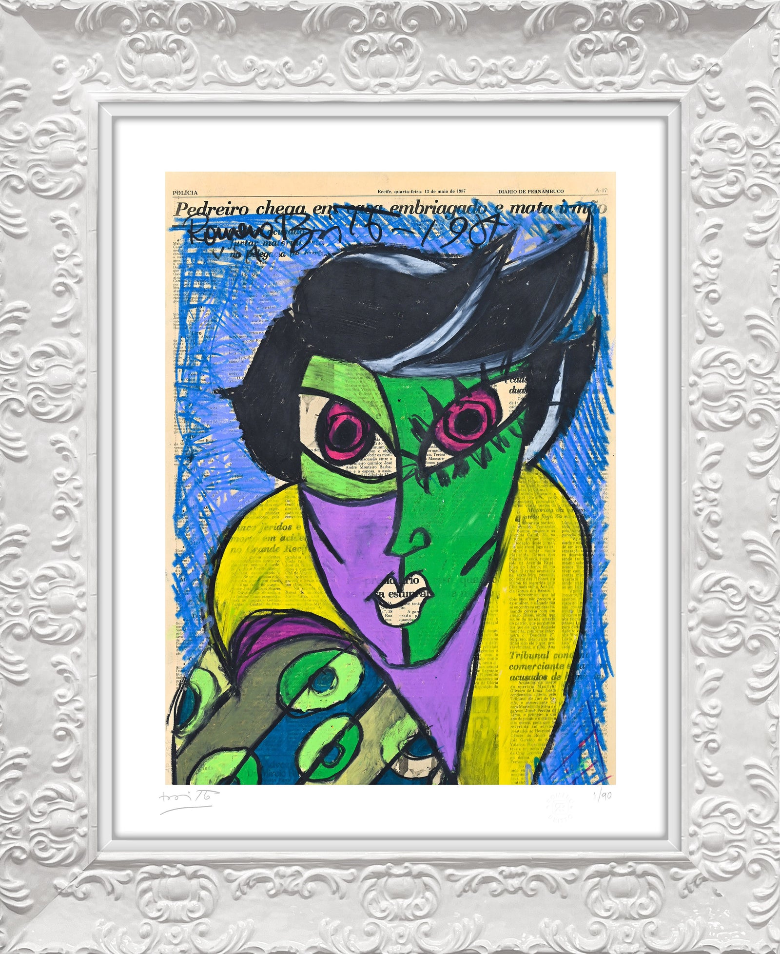 modern pop art mrs green limited edition print vibrant home decor