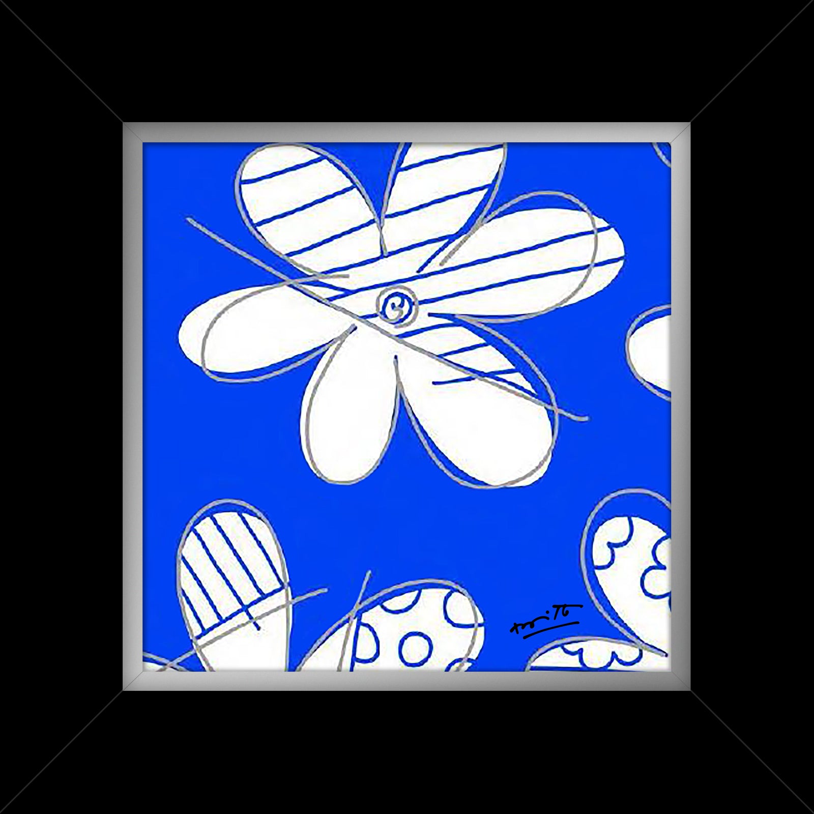 Romero Britto winter limited edition print colorful pop art design