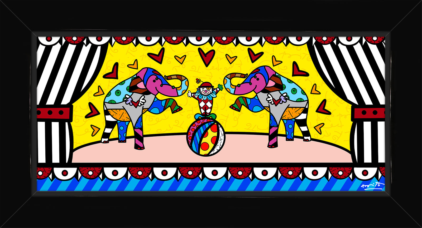 Romero Britto magic limited edition print colorful pop art design