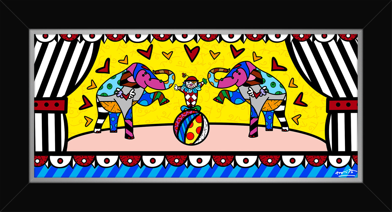 Romero Britto magic limited edition print contemporary pop art piece