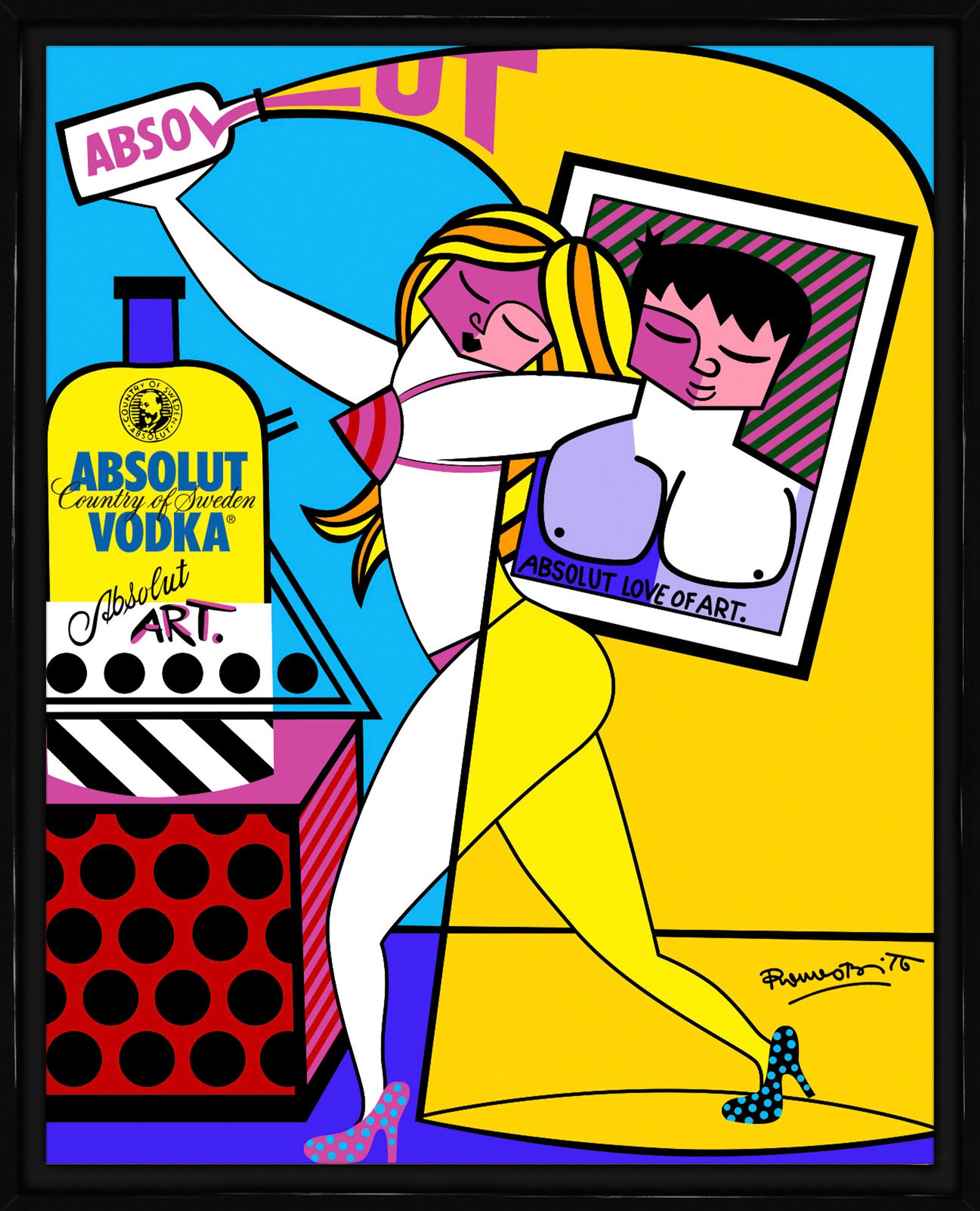 absolut i open edition print artistic colorful design collectible