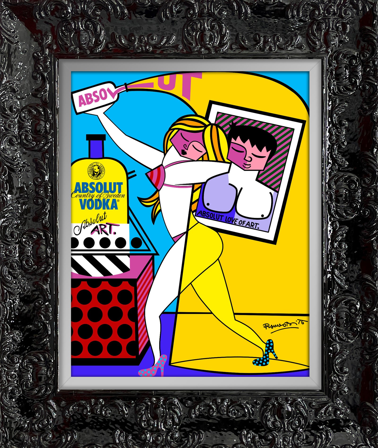 modern pop art absolut i open edition print vibrant home decor