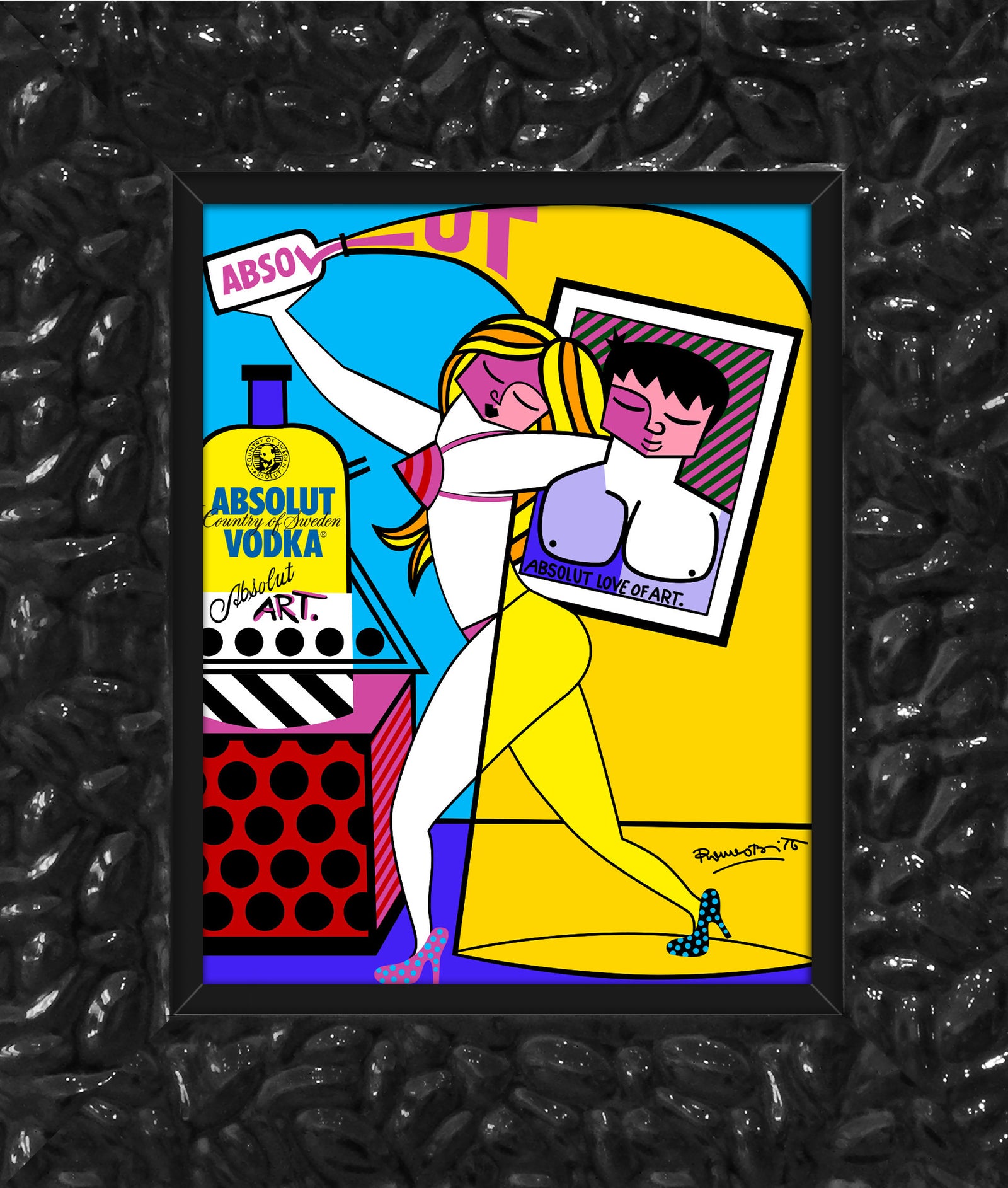 absolut i open edition print artistic colorful design collectible