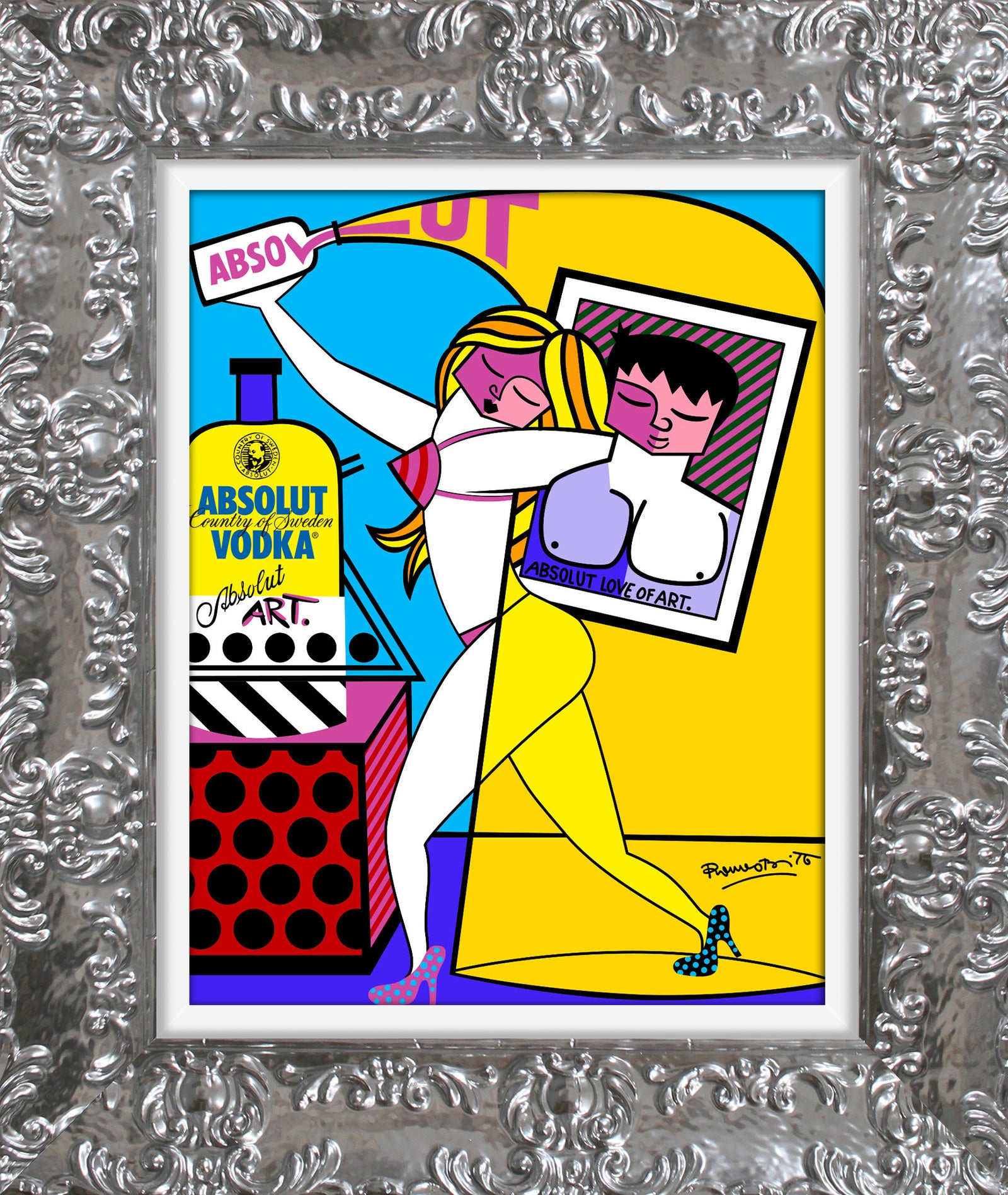 absolut i open edition print artistic colorful design collectible