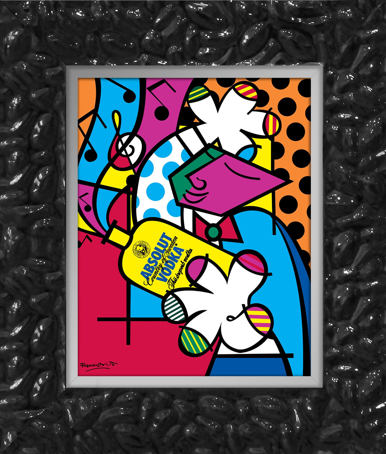 Romero Britto absolut iii open edition print contemporary pop art piece