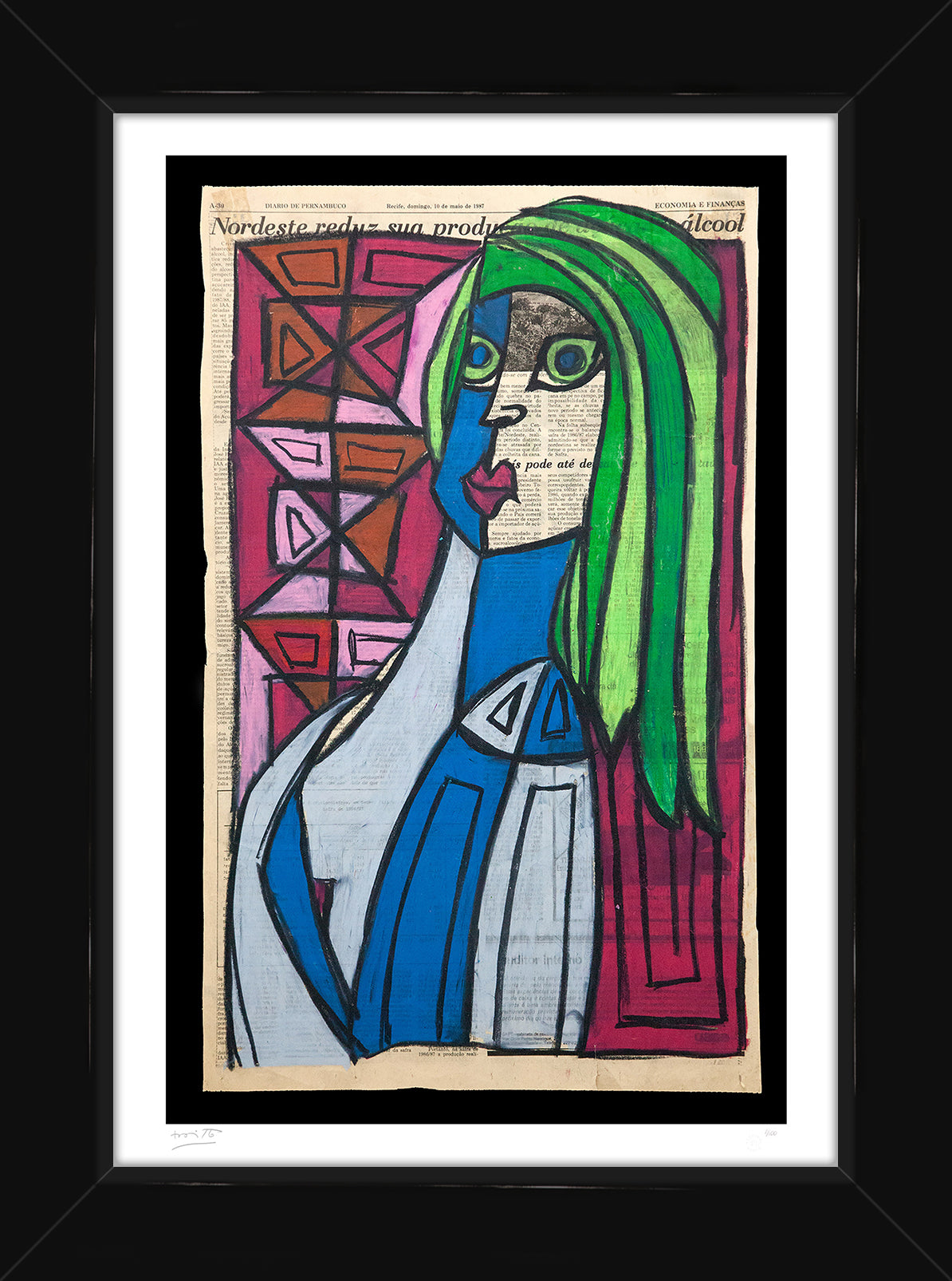 Romero Britto pernambucana limited edition print colorful pop art design