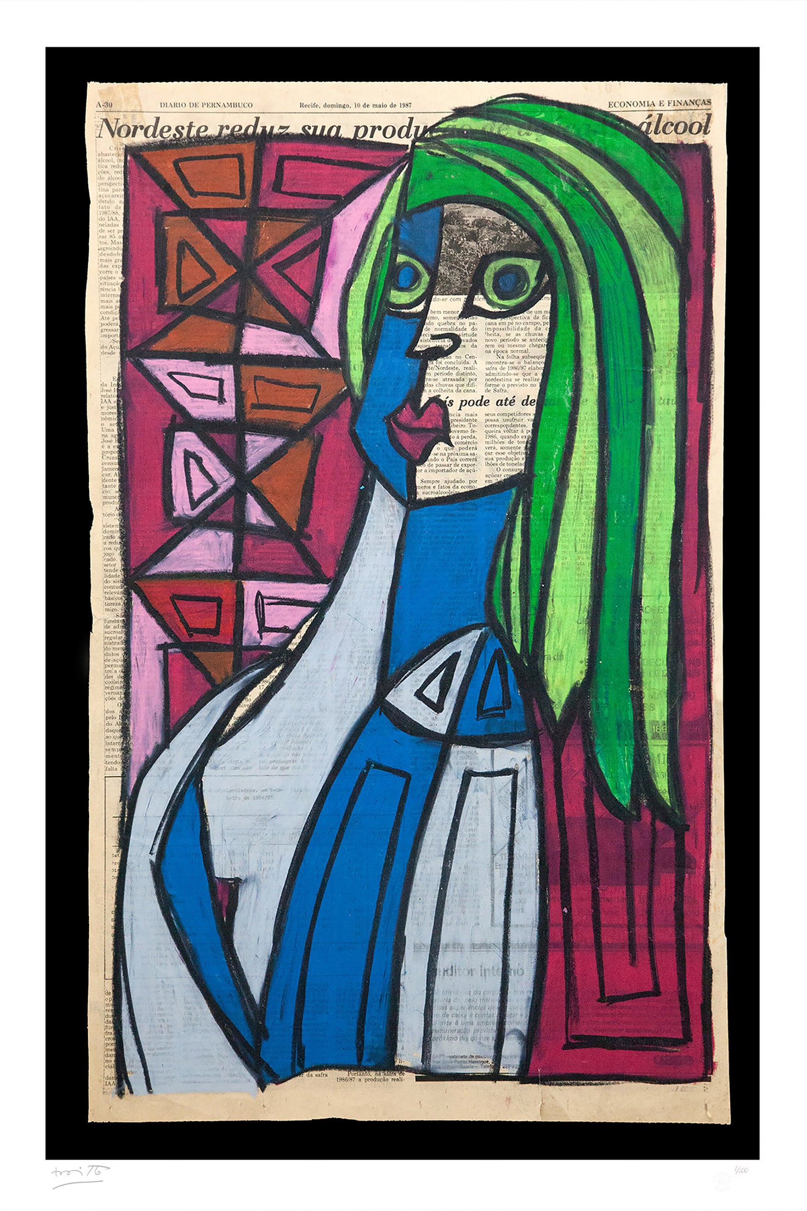 Romero Britto pernambucana limited edition print colorful pop art design