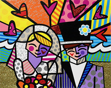 Romero Britto honeymoon at sea limited edition colorful pop art design