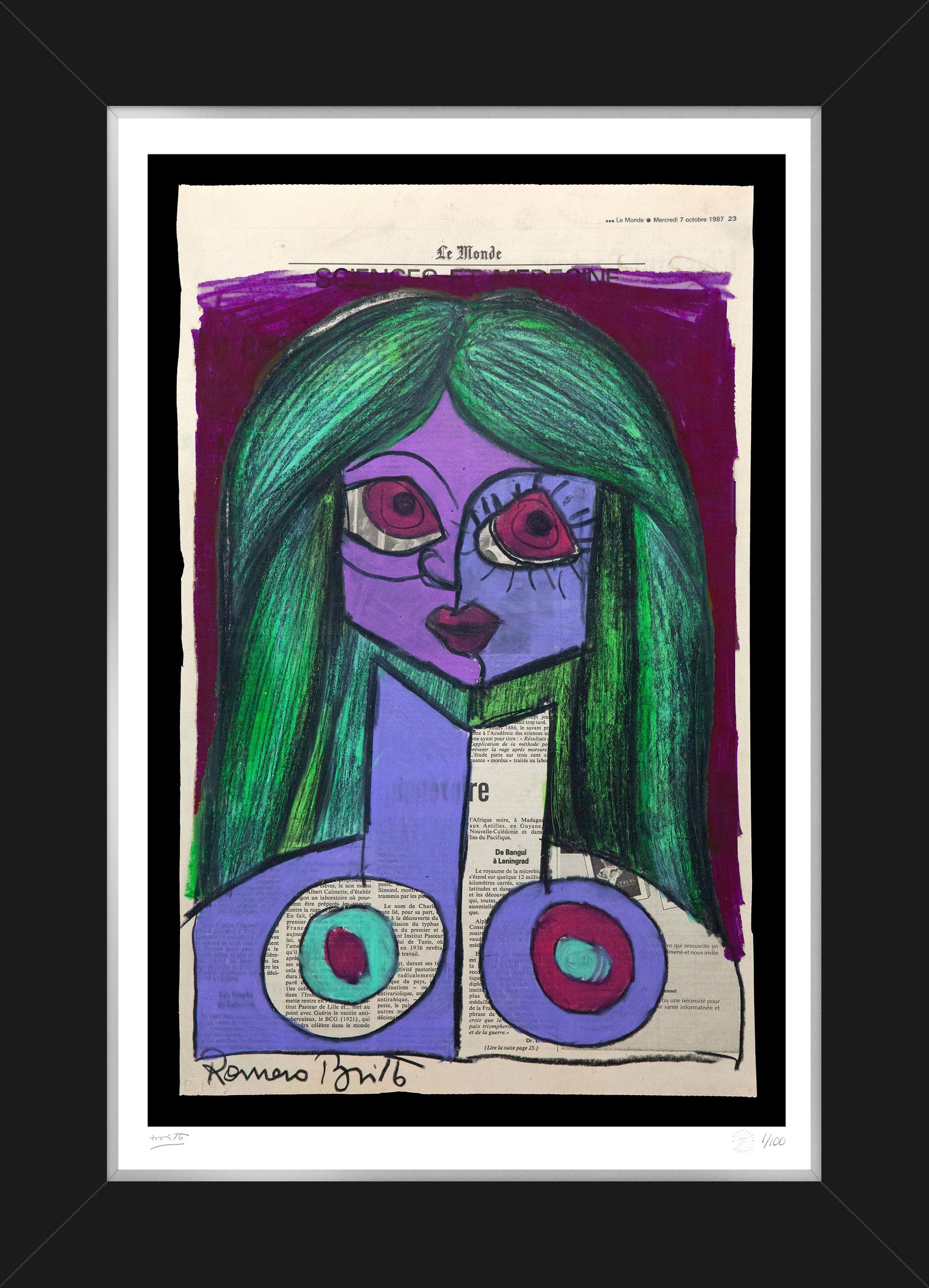 paris limited edition print artistic colorful design collectible