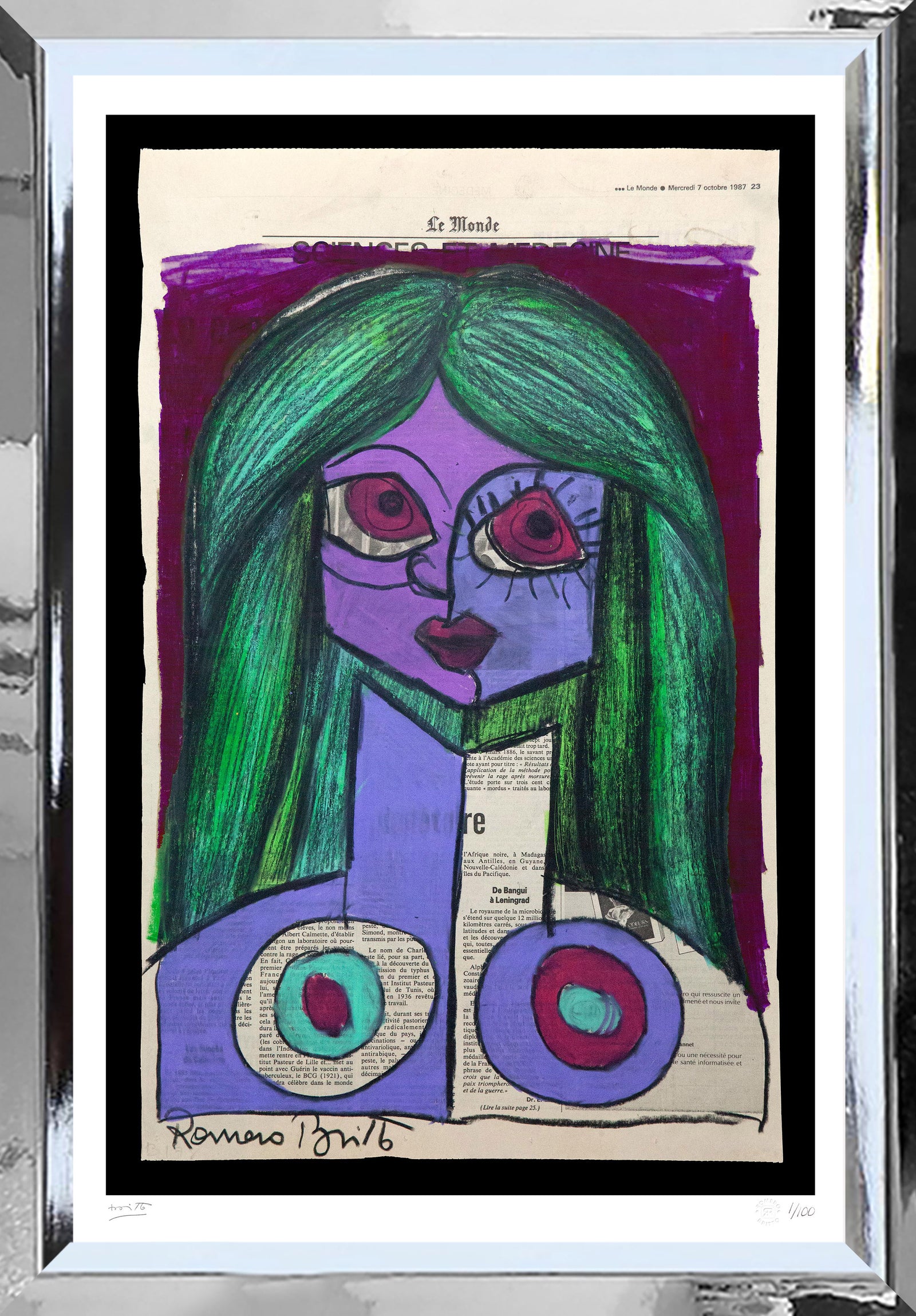 paris limited edition print artistic colorful design collectible