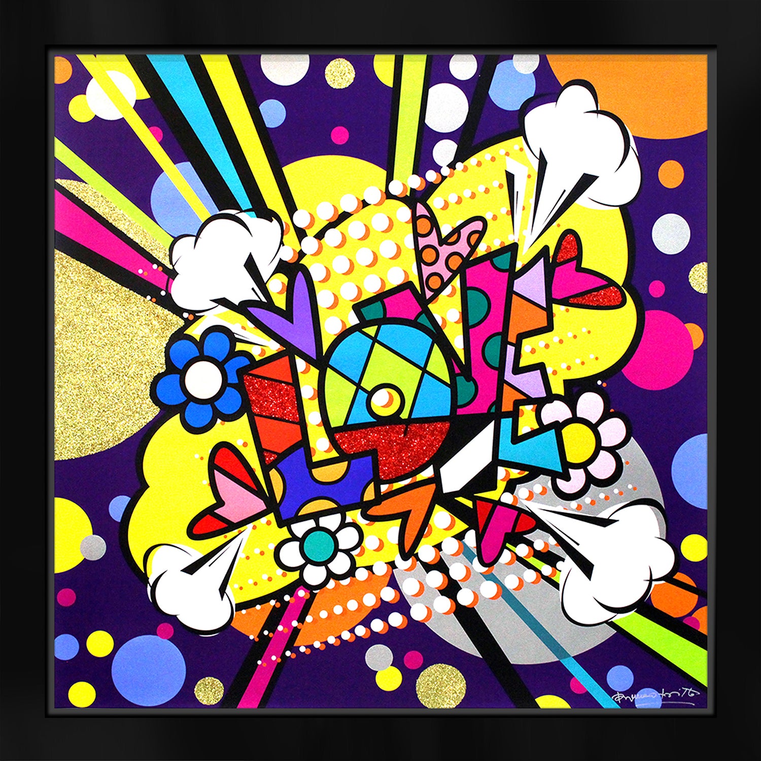 Romero Britto big bang everything limited edition colorful pop art design