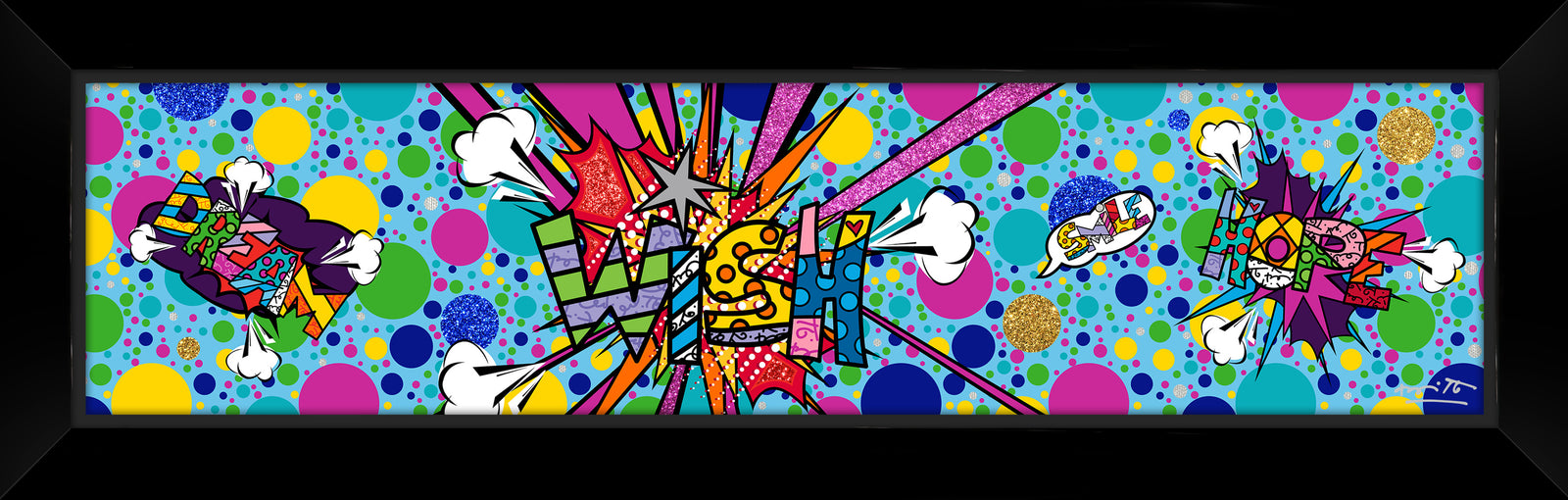 Romero Britto big bang wish limited edition colorful pop art design
